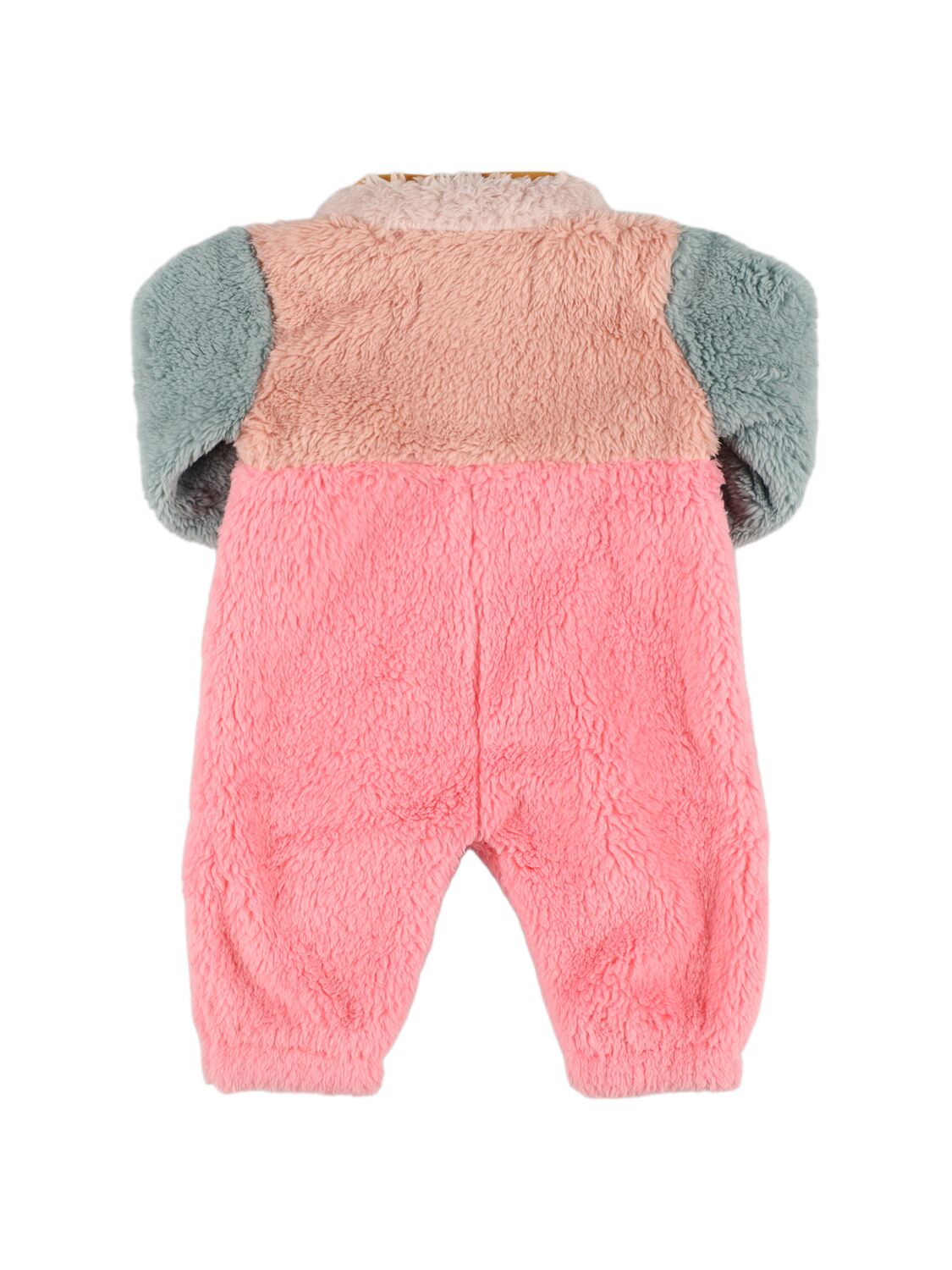 Shop Tiny Cottons Color Block Poly Sherpa Romper In Multicolor