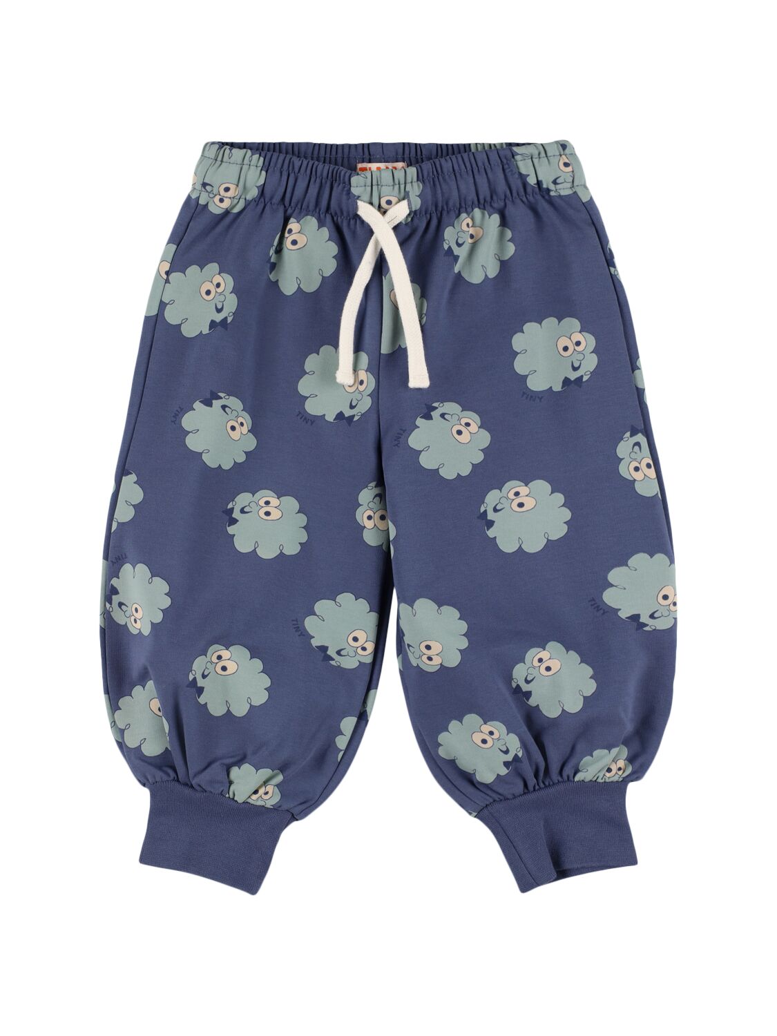 Tiny Cottons Guest Print Cotton Blend Sweatpants In Light Blue