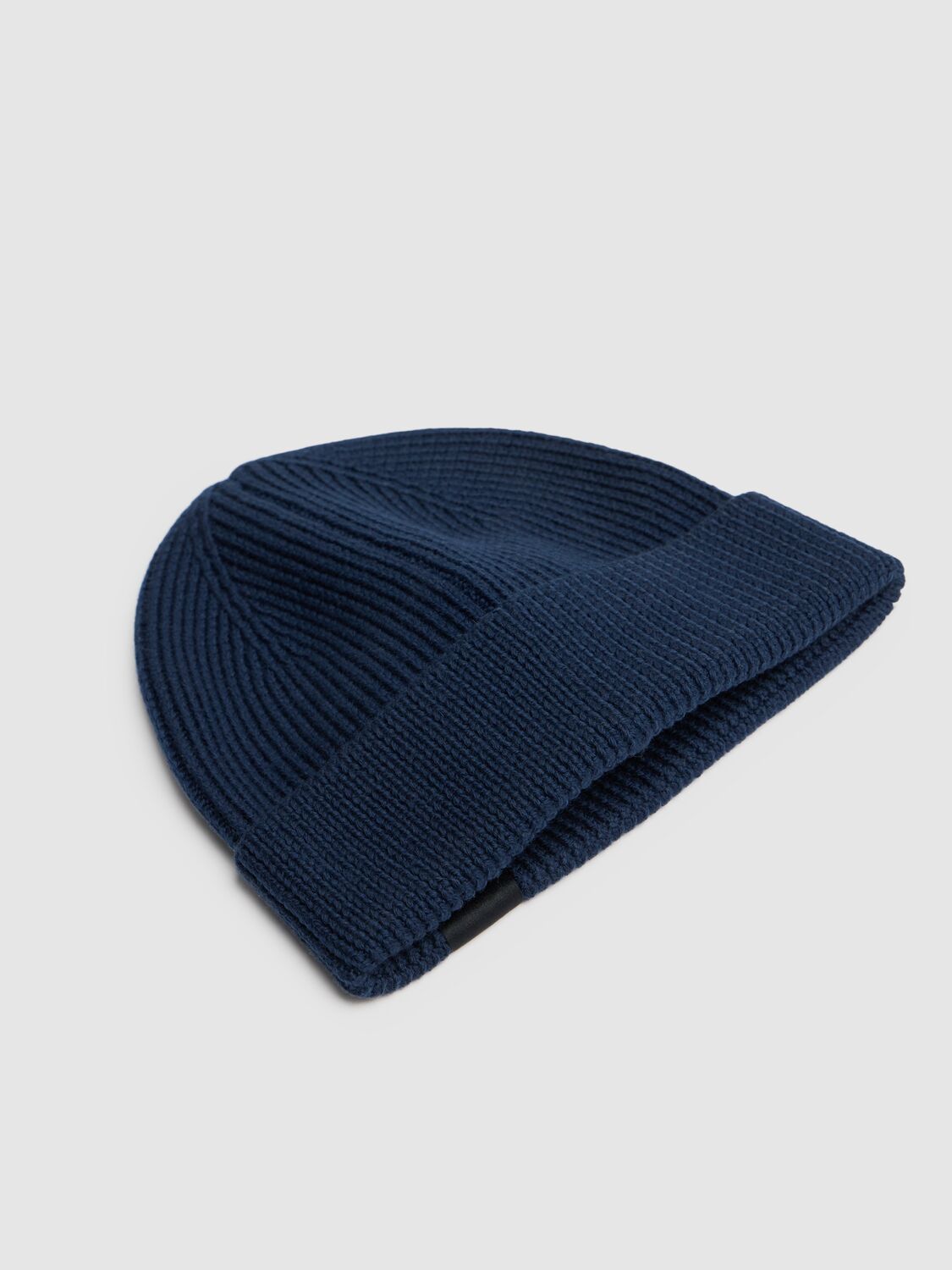 Shop Aspesi Wool Knit Beanie In Navy