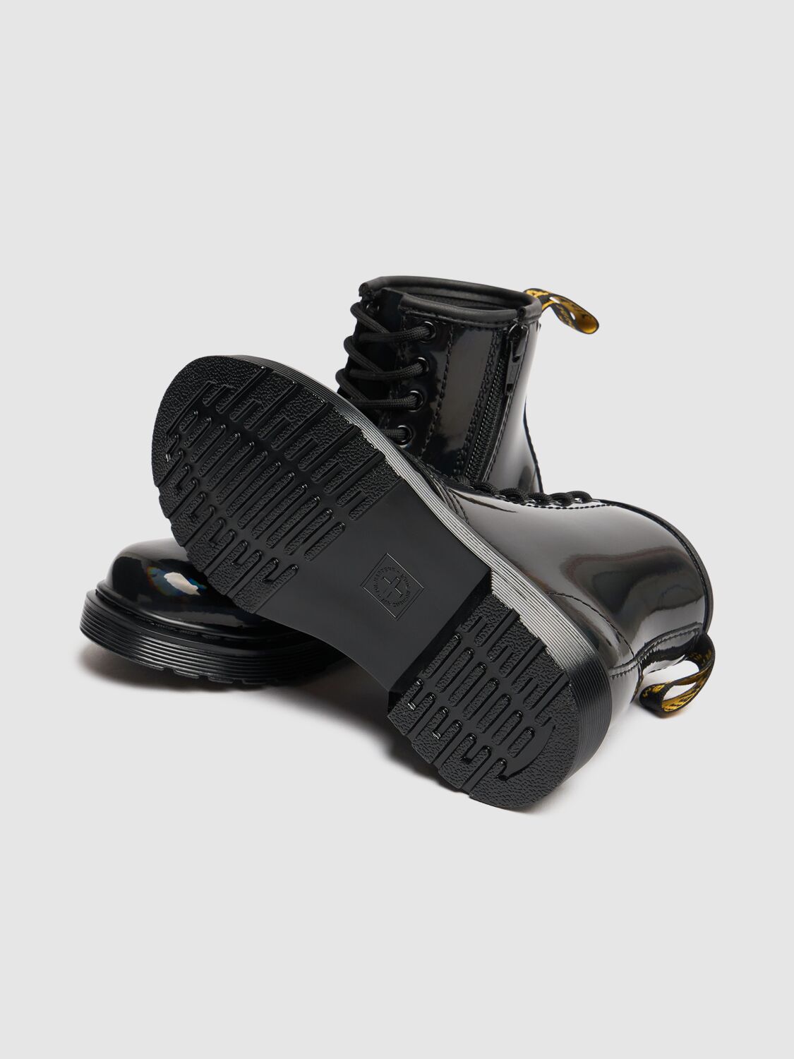 Shop Dr. Martens' 1460 Patent Iridescent Leather Boots In Black