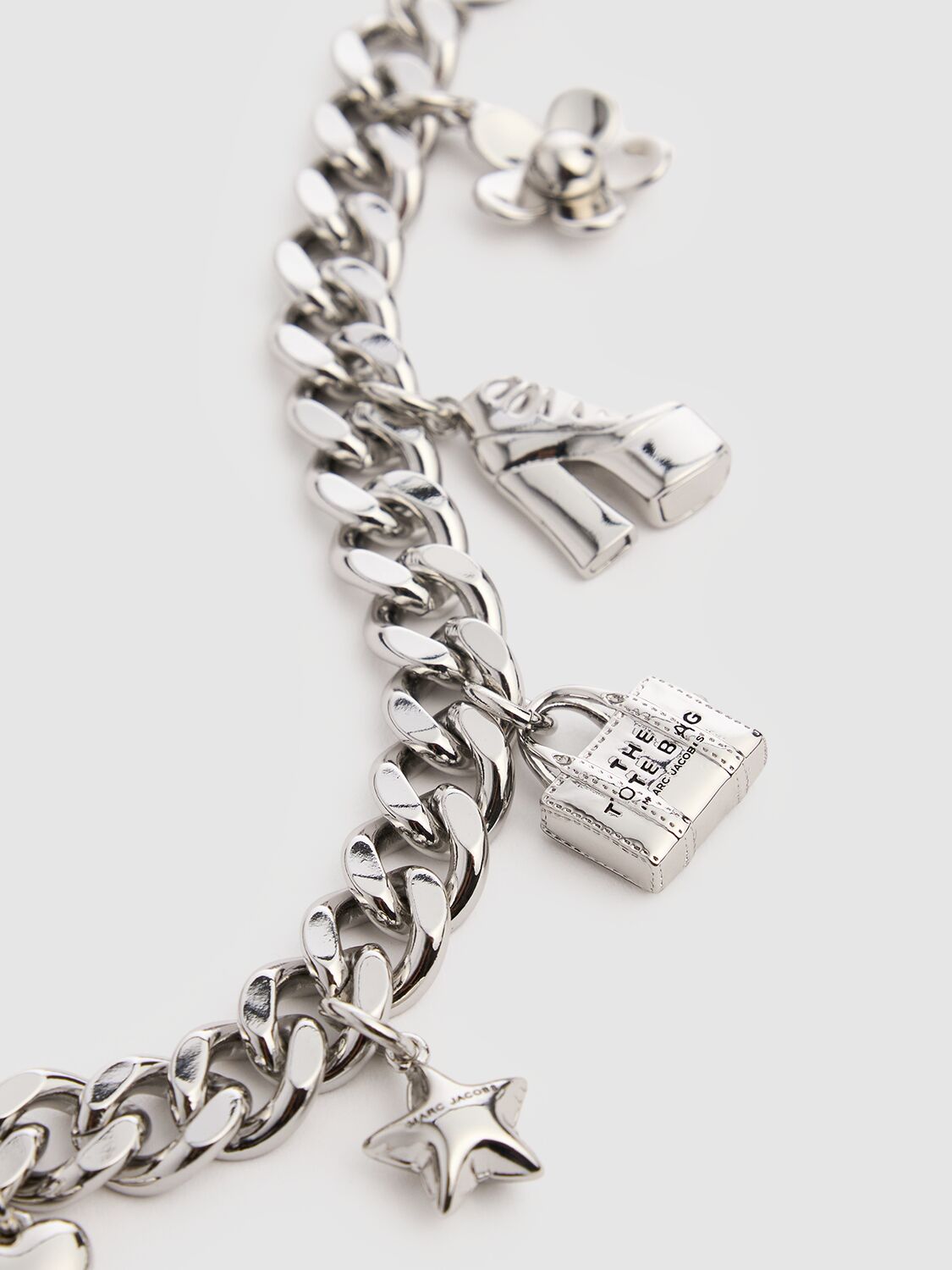 Shop Marc Jacobs Mini Icon Charm Bracelet In Silver