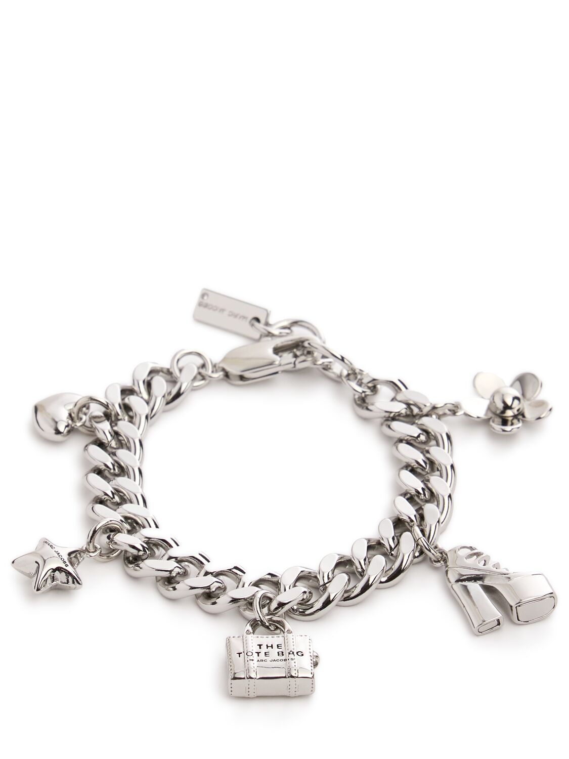 Shop Marc Jacobs Mini Icon Charm Bracelet In Silver