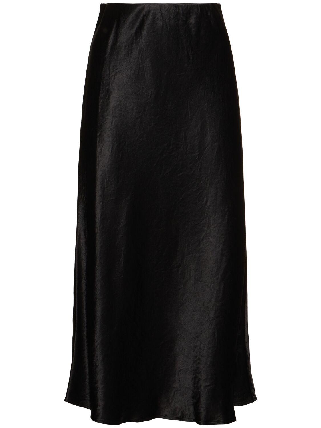 Max Mara Alessio Satin Midi Skirt In Brown