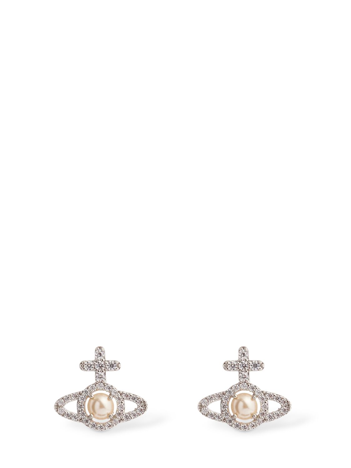 Vivienne Westwood Olympia Faux Pearl Stud Earrings In Gold