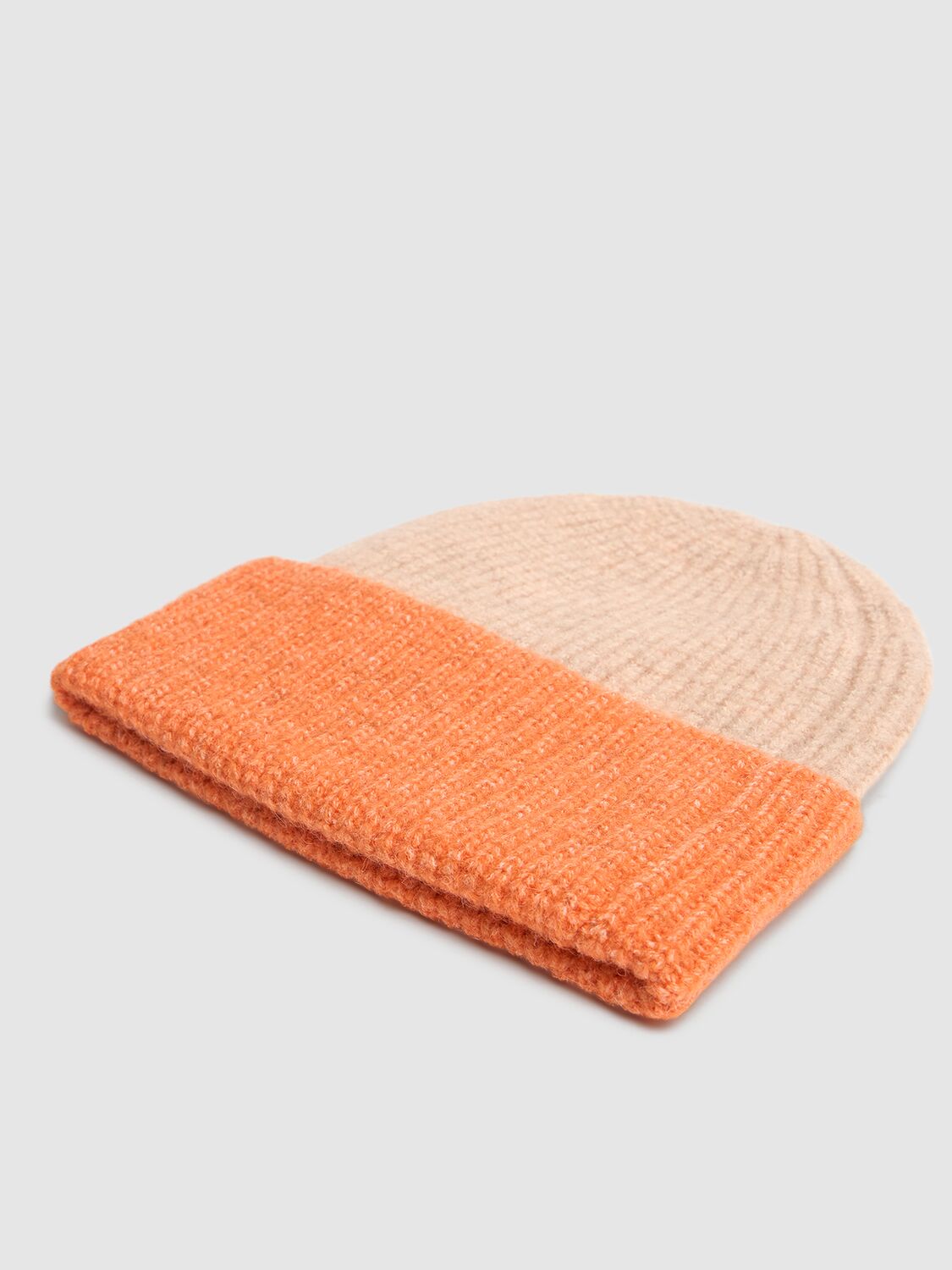 TINY COTTONS COLOR BLOCK ACYCLIC BLEND KNIT HAT 