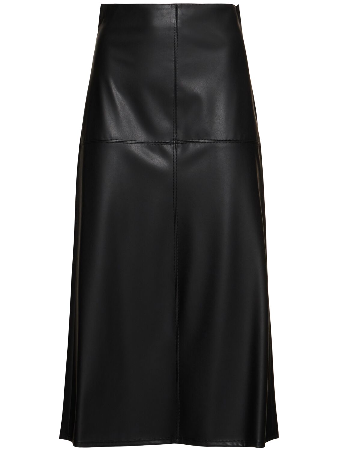 Max Mara Leisure Scilli Coated Jersey Midi Skirt In Black