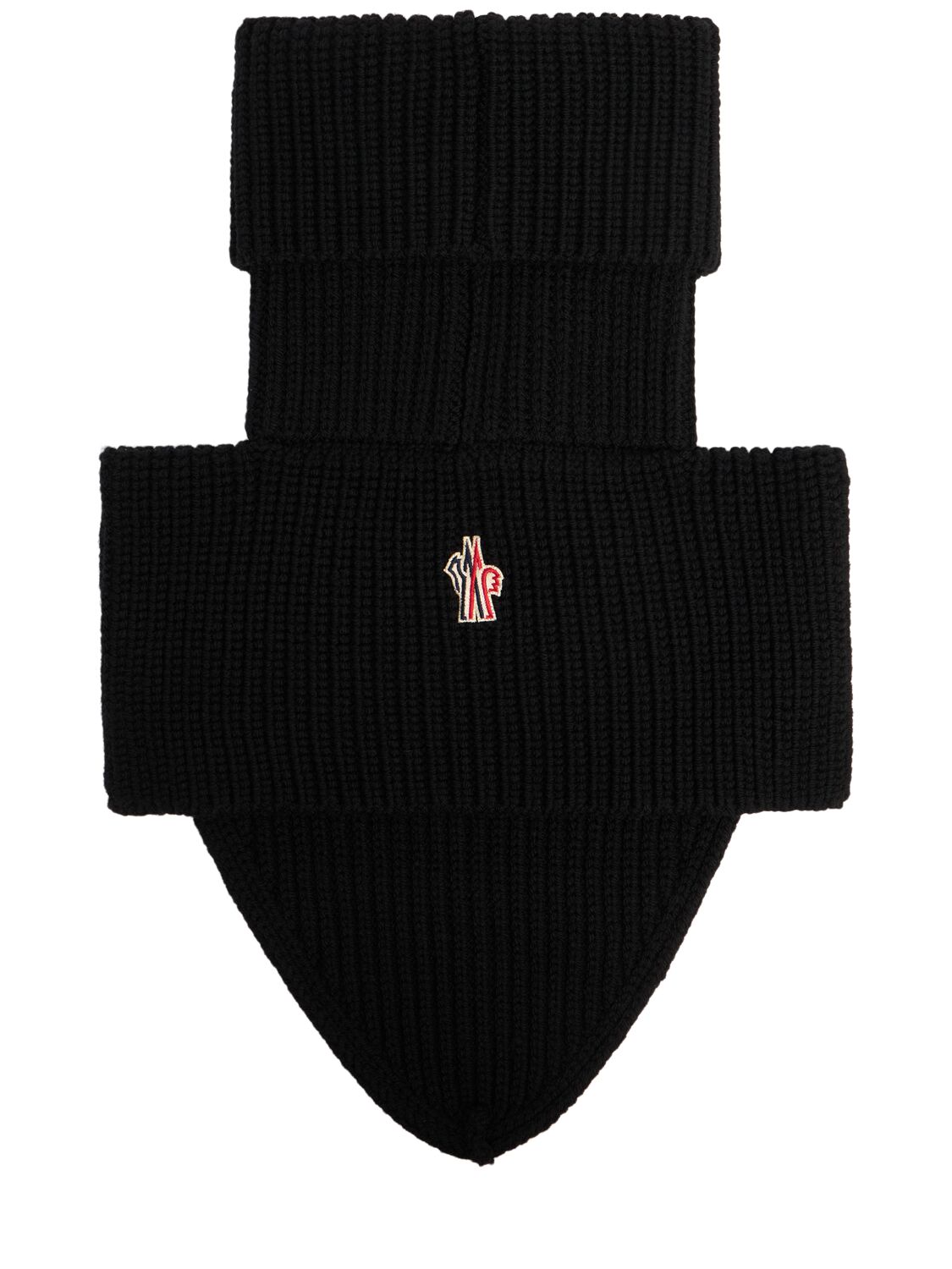 Shop Moncler Virgin Wool Neck Warmer In Black