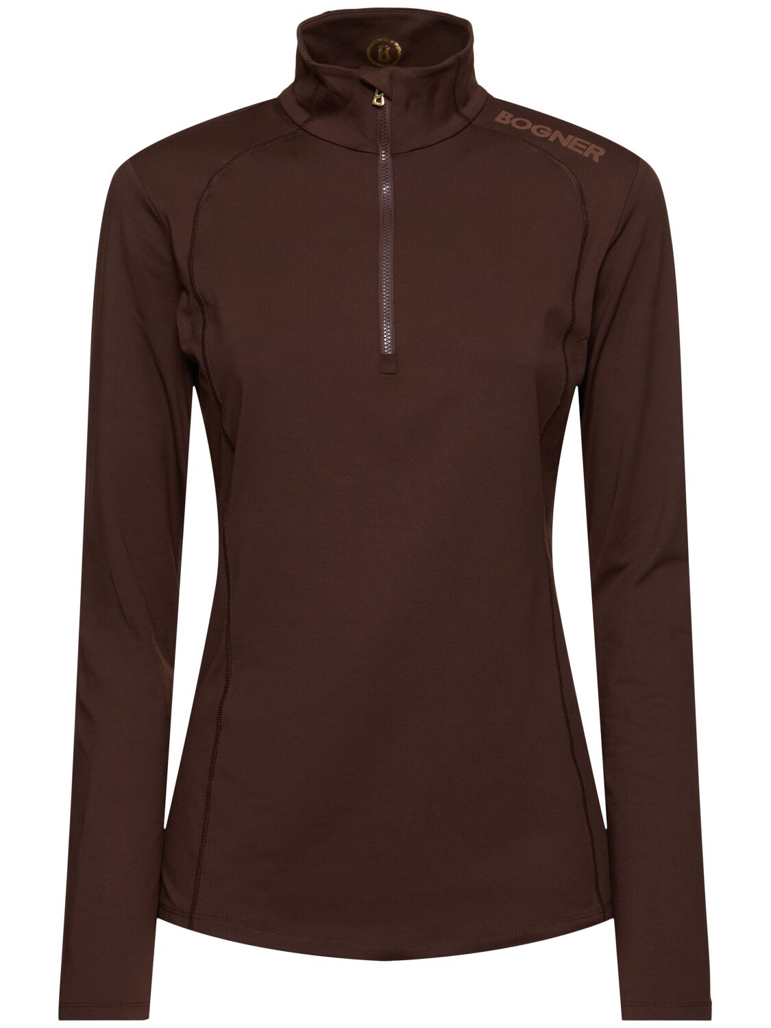 Bogner Madita Stretch Tech Turtleneck In Black Coffee