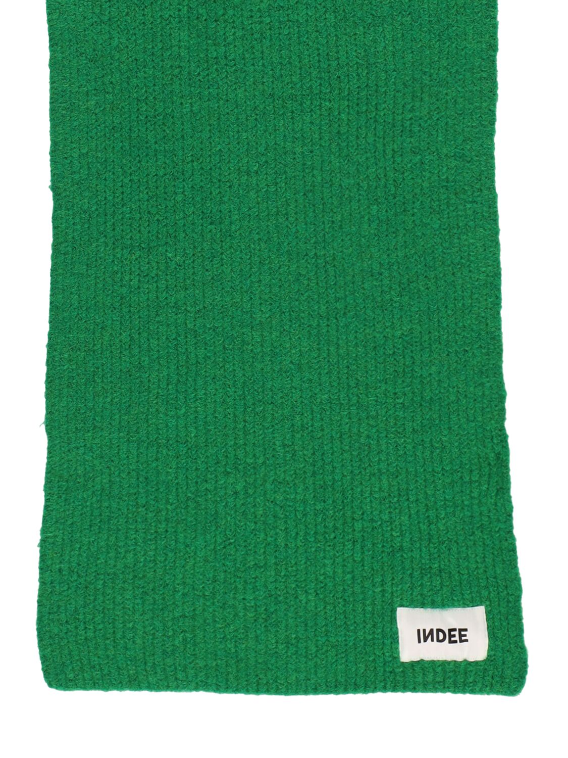 Indee Color Block Acrylic Blend Knit Scarf In White