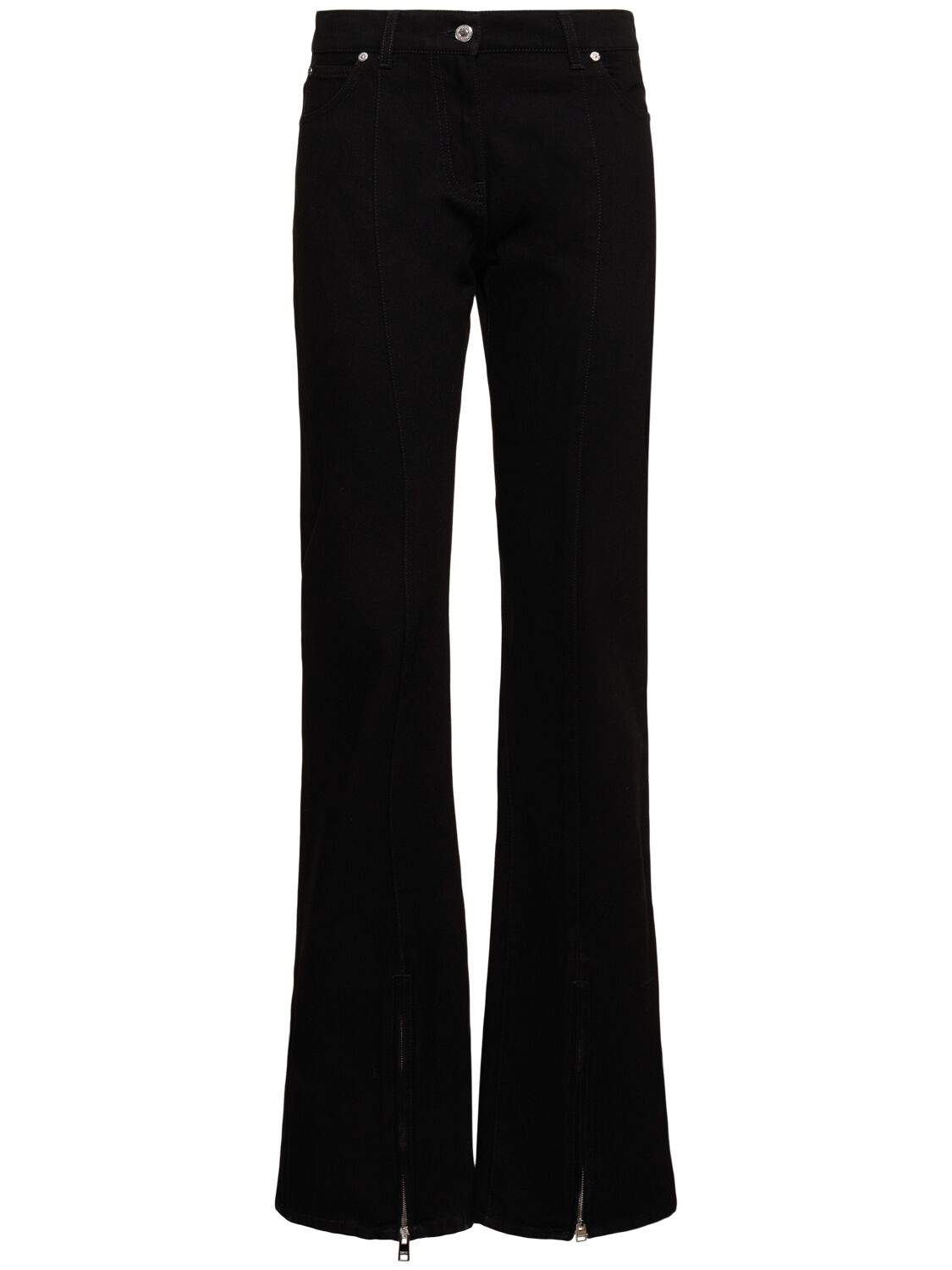 Msgm Low Rise Straight Jeans In Black