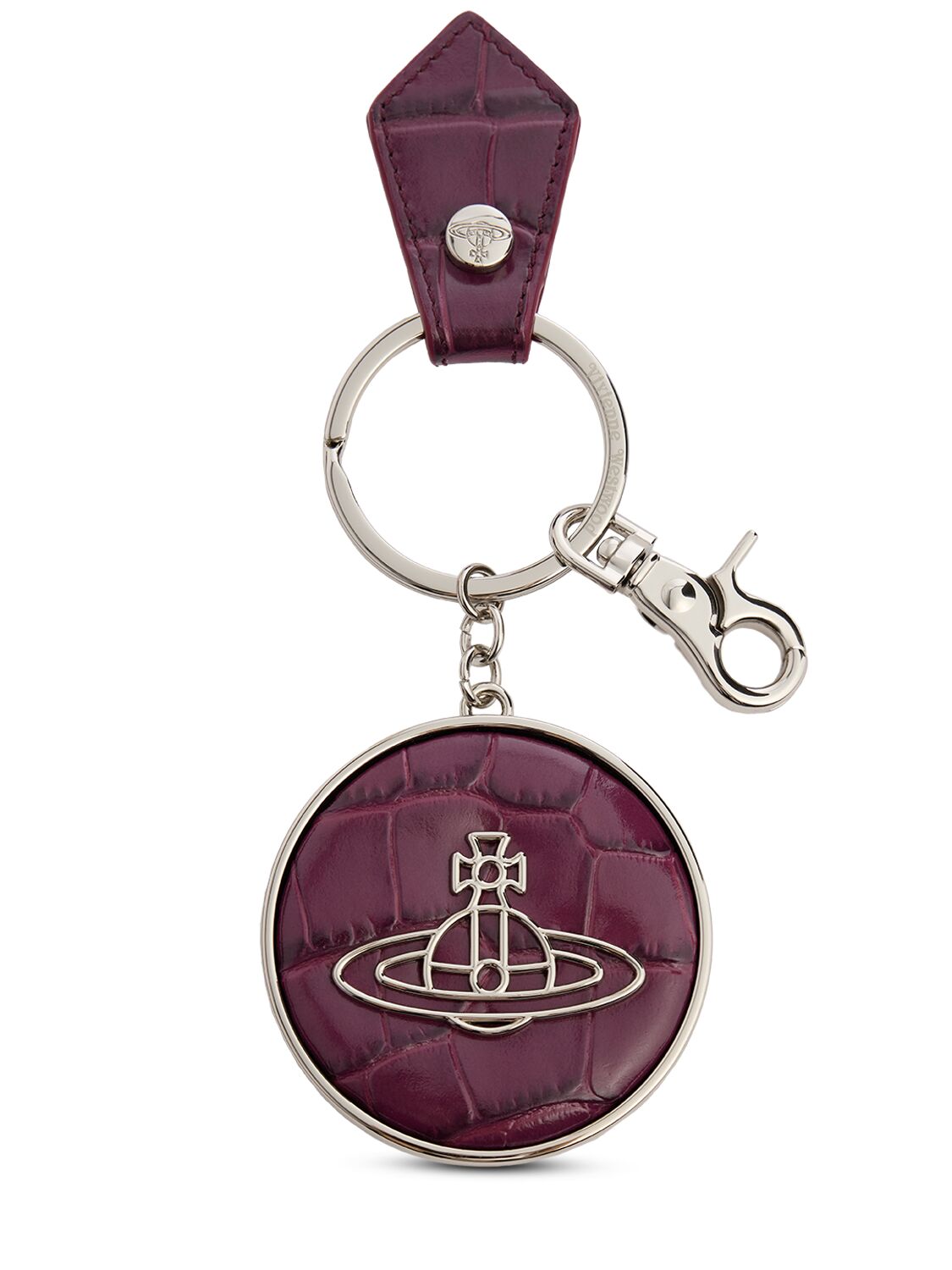 Vivienne Westwood Thin Line Orb Keyring In Brown