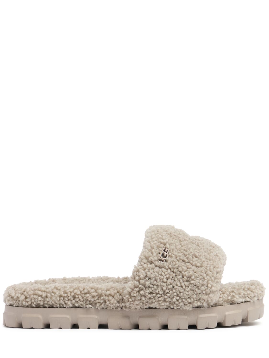 Ugg 20mm Cozetta Curly Slides In Goat