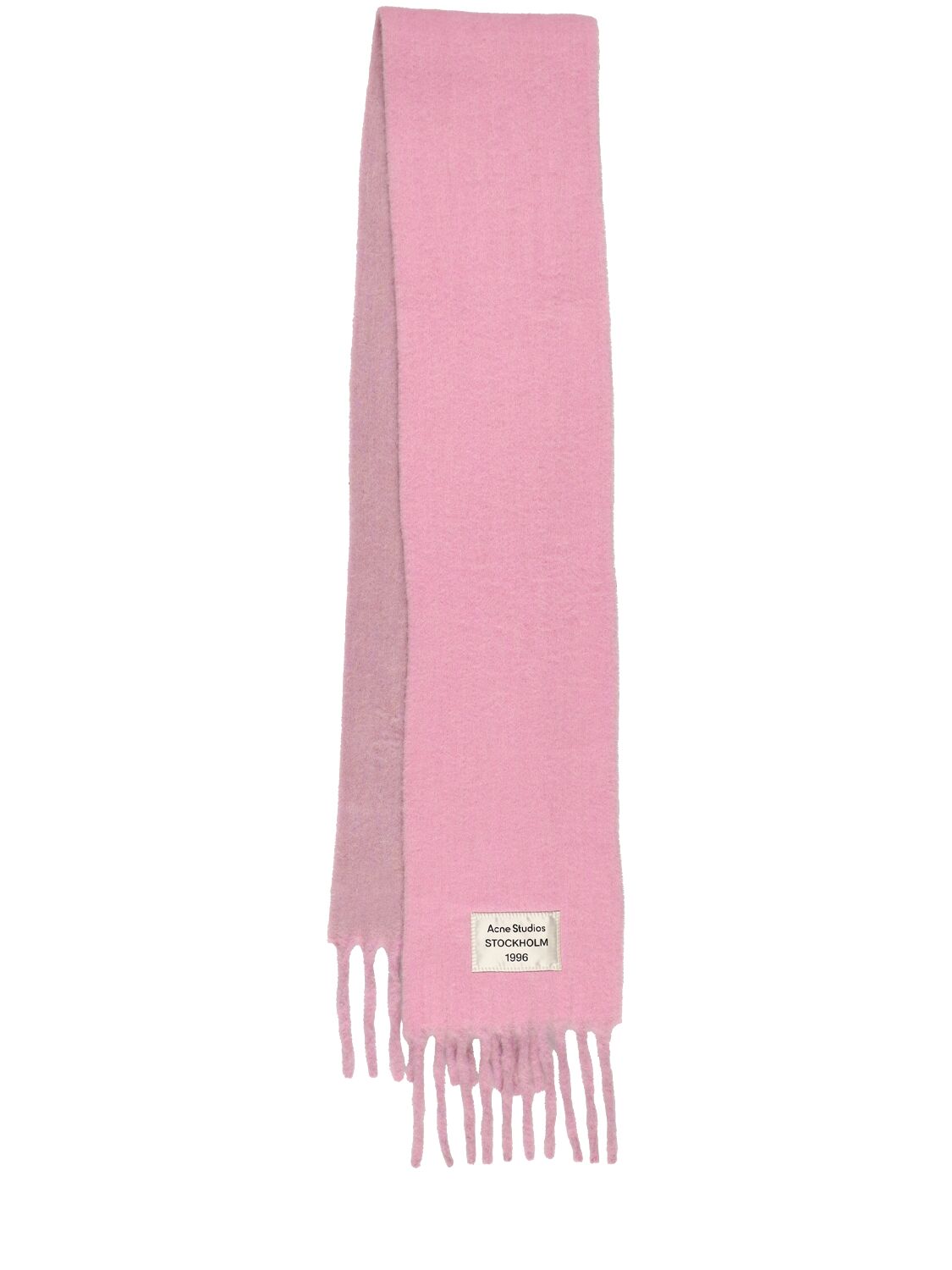 Acne Studios Vally Solid羊驼毛混纺围巾 In Pink