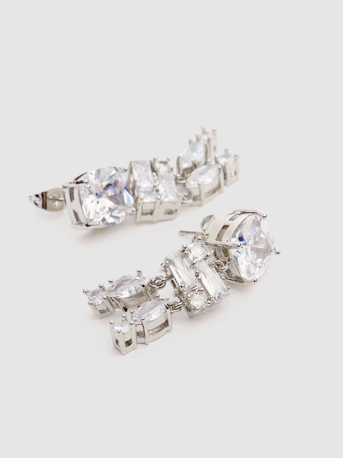 Shop Rabanne Crystal Pendant Earrings In Silver