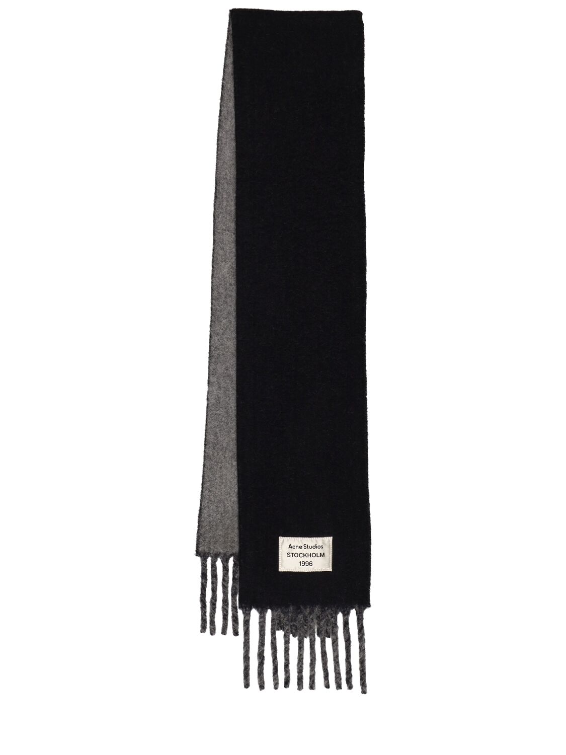 Acne Studios Vally Solid Alpaca Blend Scarf In Black