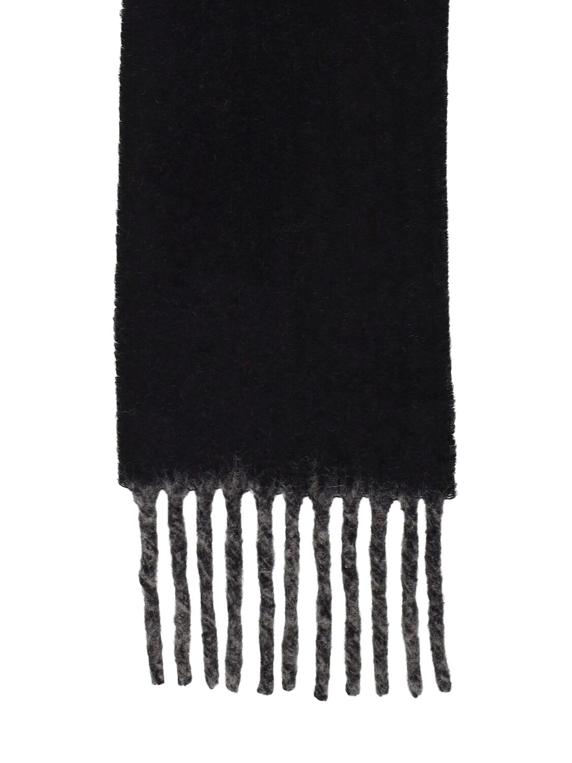 Shop Acne Studios Vally Solid Alpaca Blend Scarf In Black