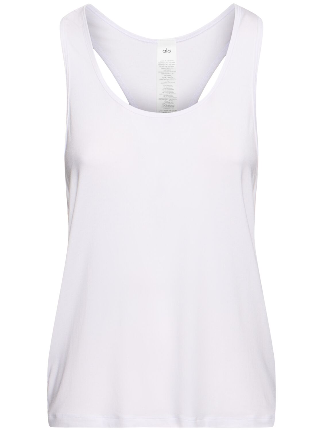 Shop Alo Yoga All Day Tank Top In White