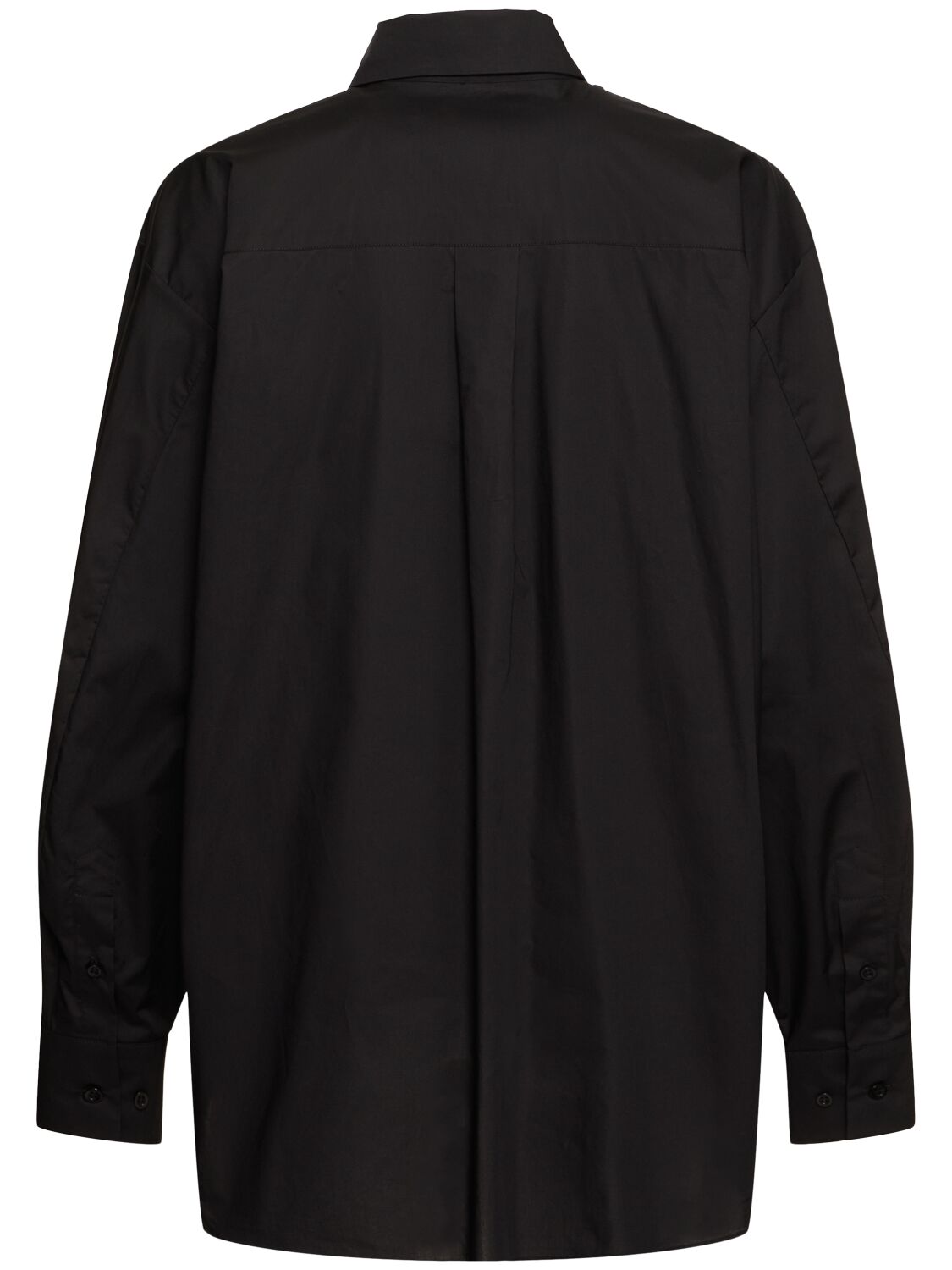 Shop Msgm Poplin Shirt W/ Zip In Black