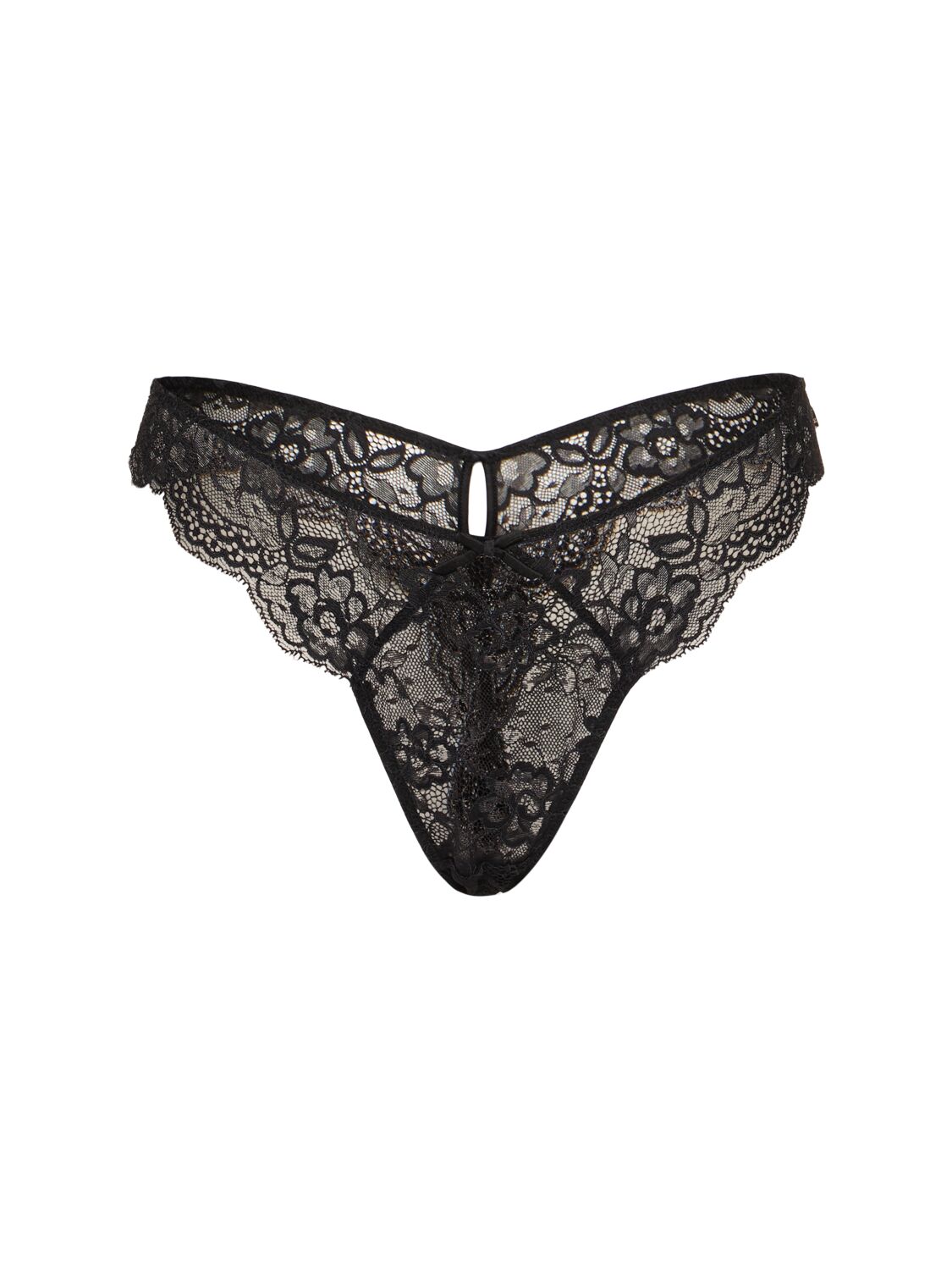 Fleur Du Mal Naomi Lace Thong In Black