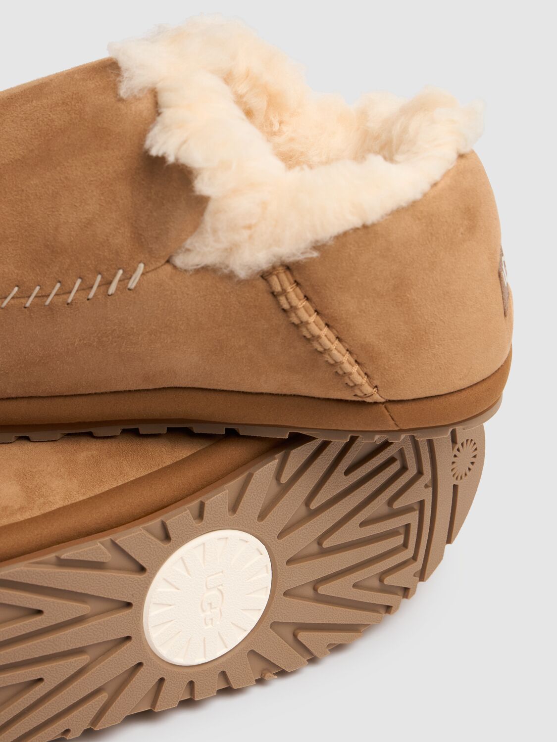 Shop Ugg Anders Suede Loafers In Chestnut