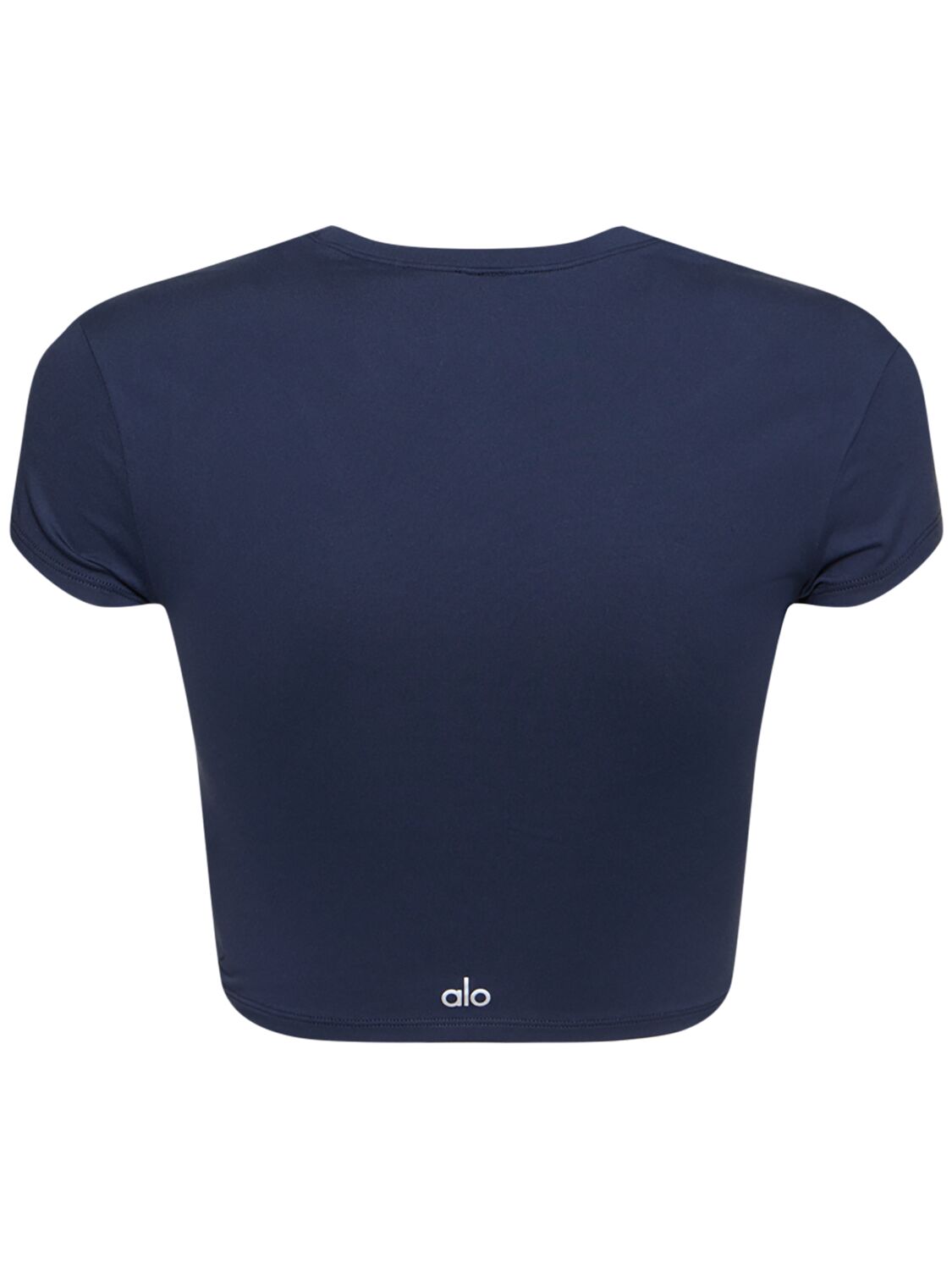 Shop Alo Yoga Alosoft Finesse Short Sleeve T-shirt In Blue