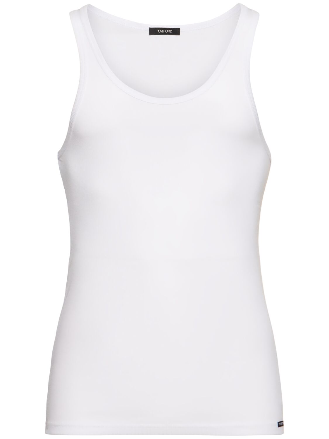 Tom Ford Cotton & Modal Rib Tank Top In White