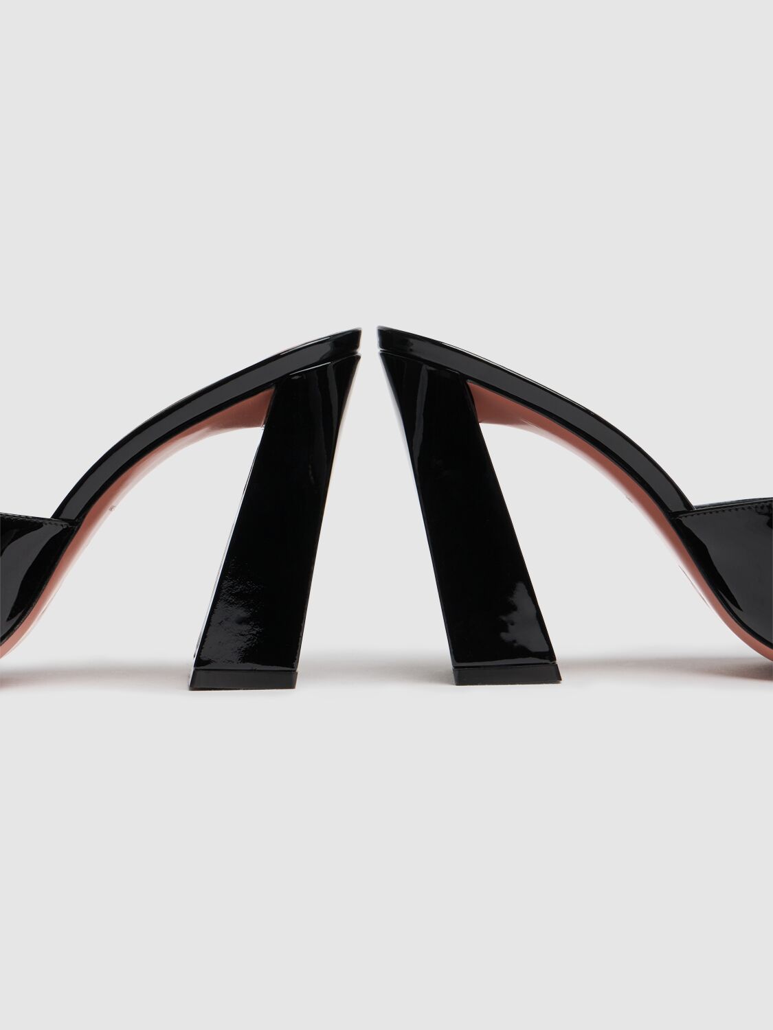 AMINA MUADDI 95MM BRIGITTE PATENT LEATHER MULES 