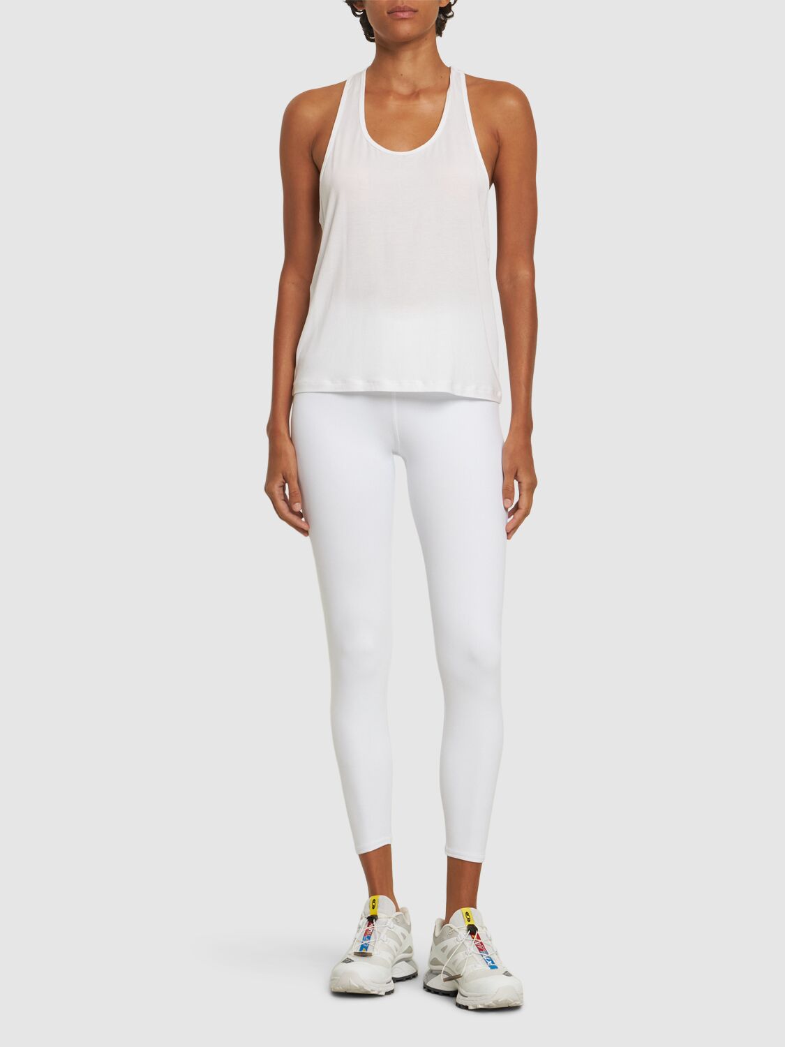 Shop Alo Yoga All Day Tank Top In White