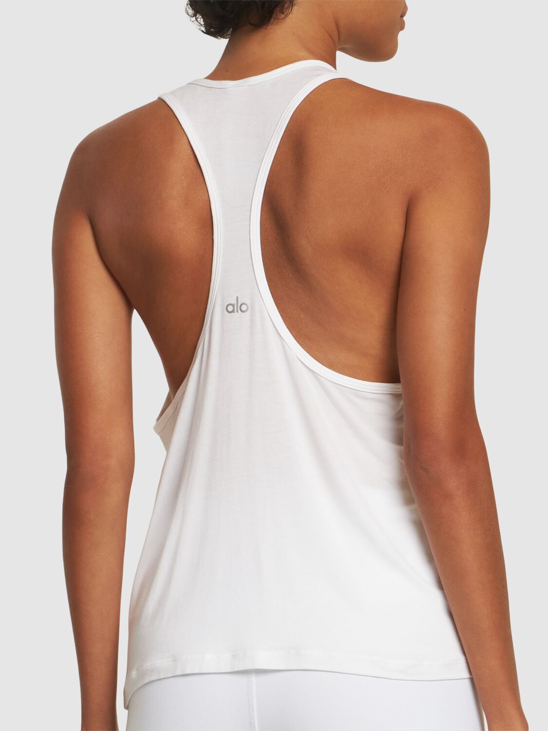 Shop Alo Yoga All Day Tank Top In White