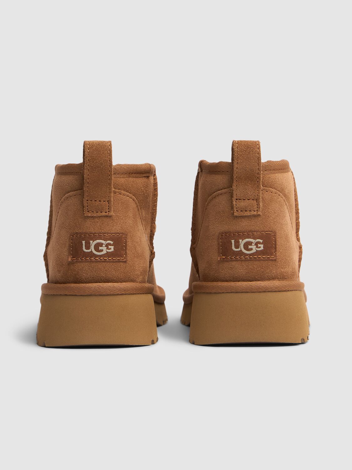 Ugg Brown 'ultra Mini New Heights' Boots In Brown
