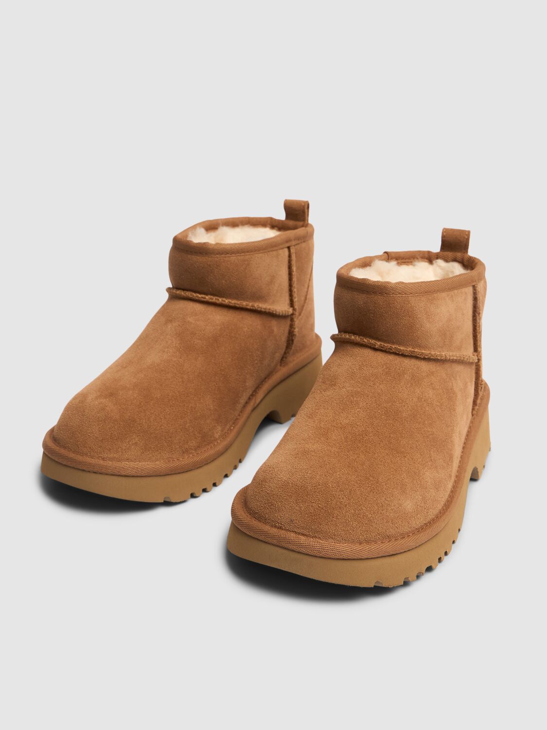 Ugg Brown 'ultra Mini New Heights' Boots In Brown
