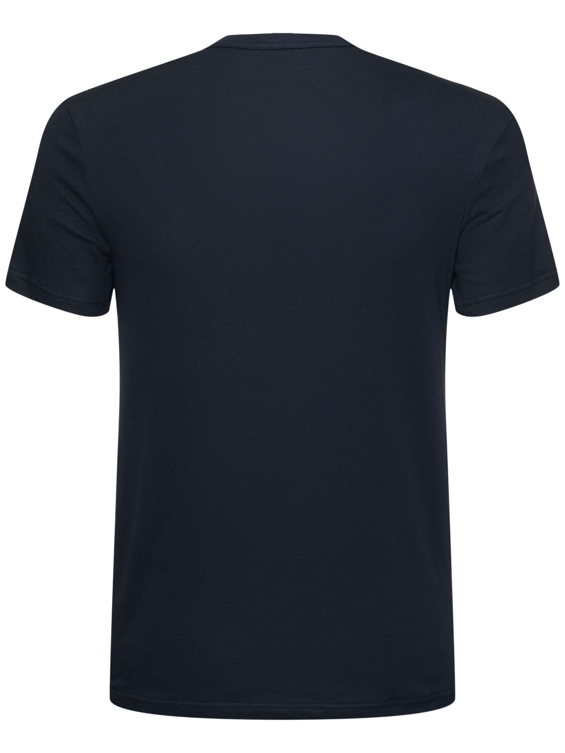 Tom Ford Cotton Jersey Crewneck T-shirt In Navy