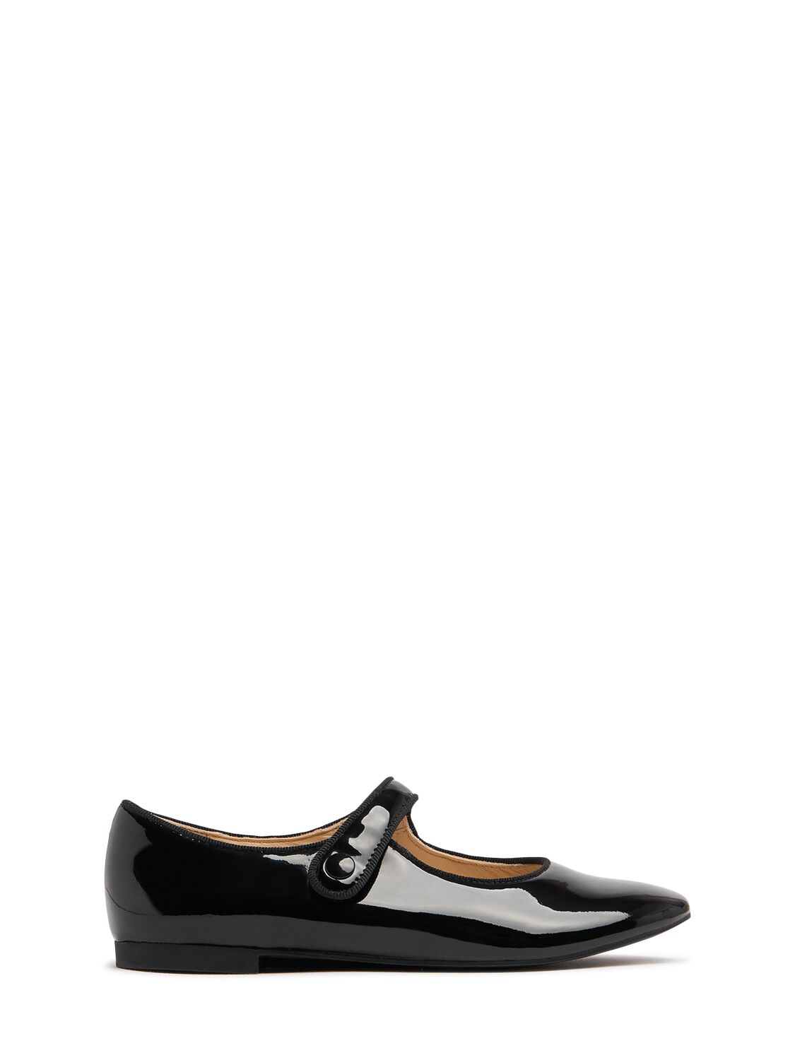 Pom D'api Daisy Baby Patent Leather Ballerinas In Black