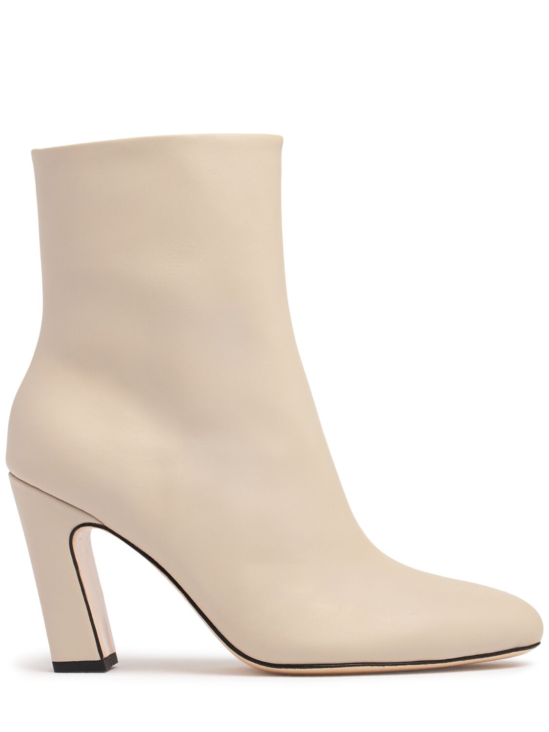 Studio Amelia 90mm Cassidy Leather Ankle Boots In Stone