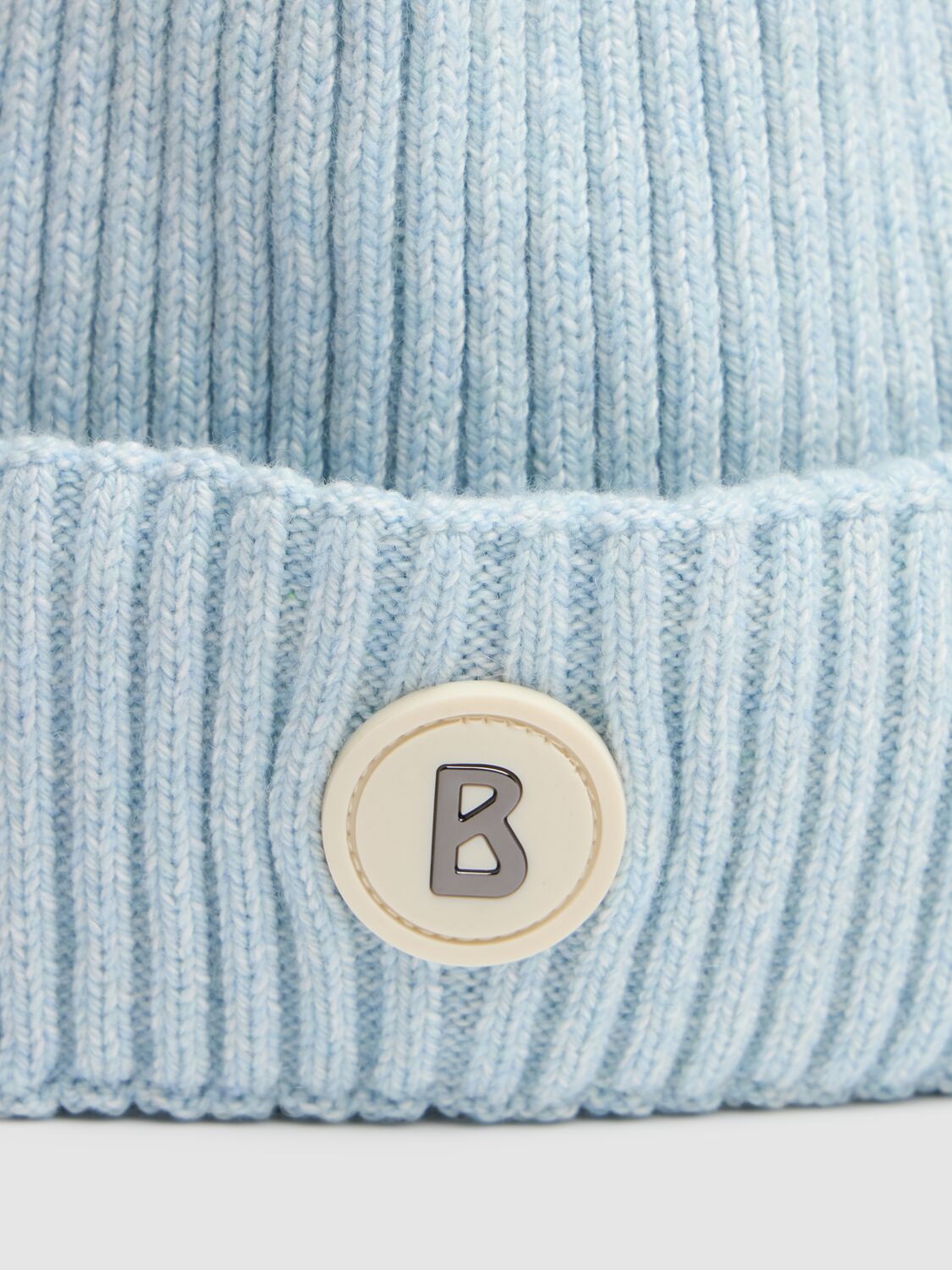 Shop Bogner Enyo Logo Wool Blend Knit Beanie In Light Blue