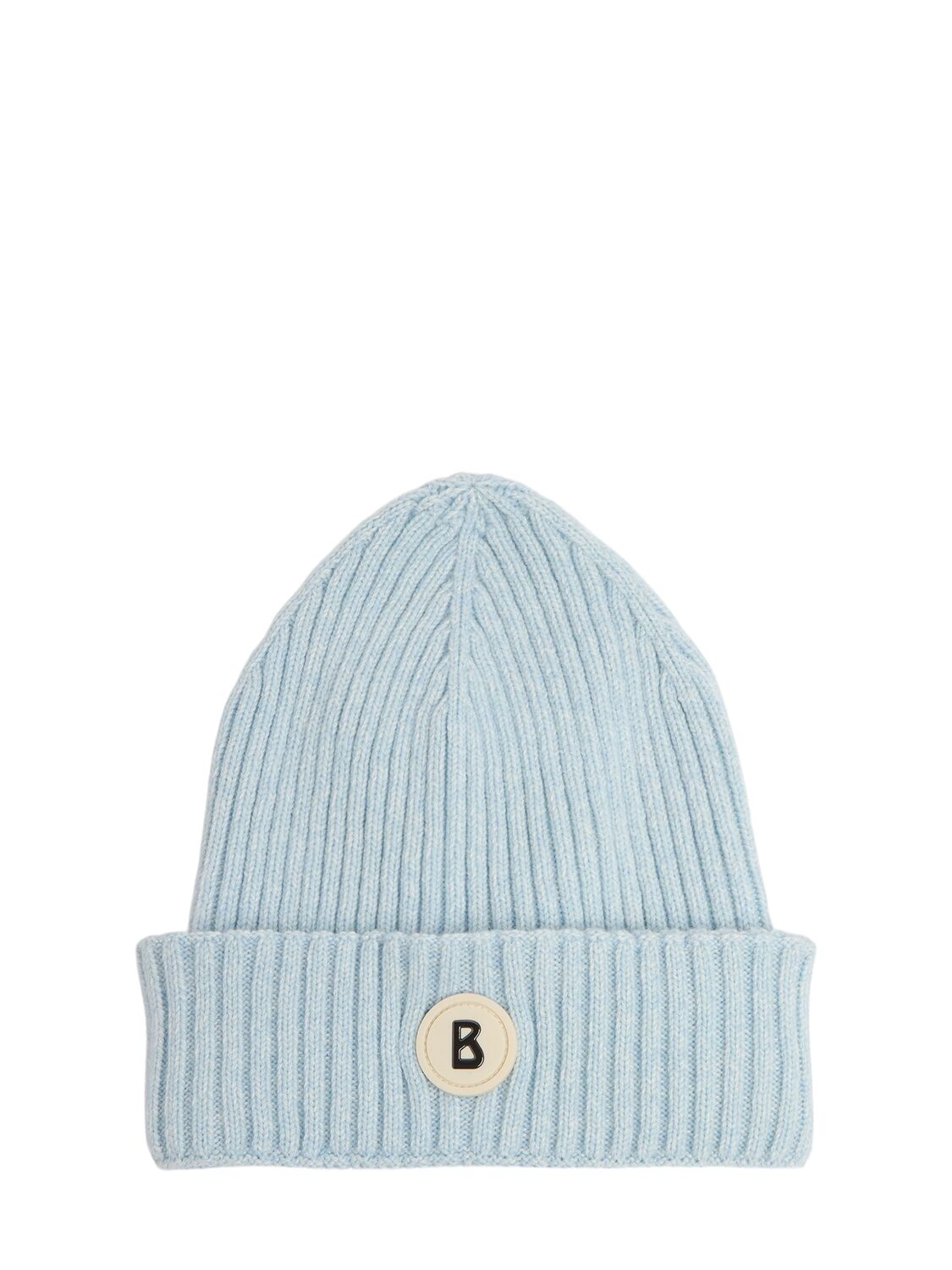 Bogner Enyo Logo Wool Blend Knit Beanie In Blue