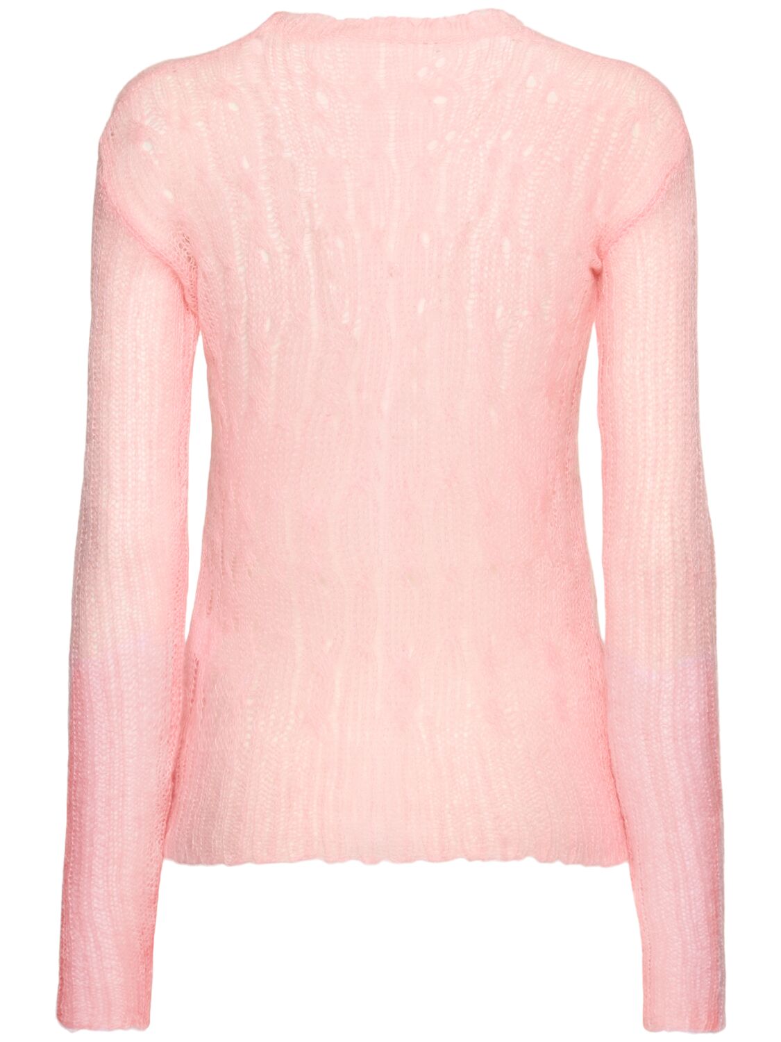 MSGM OPEN WORK CREWNECK SWEATER 