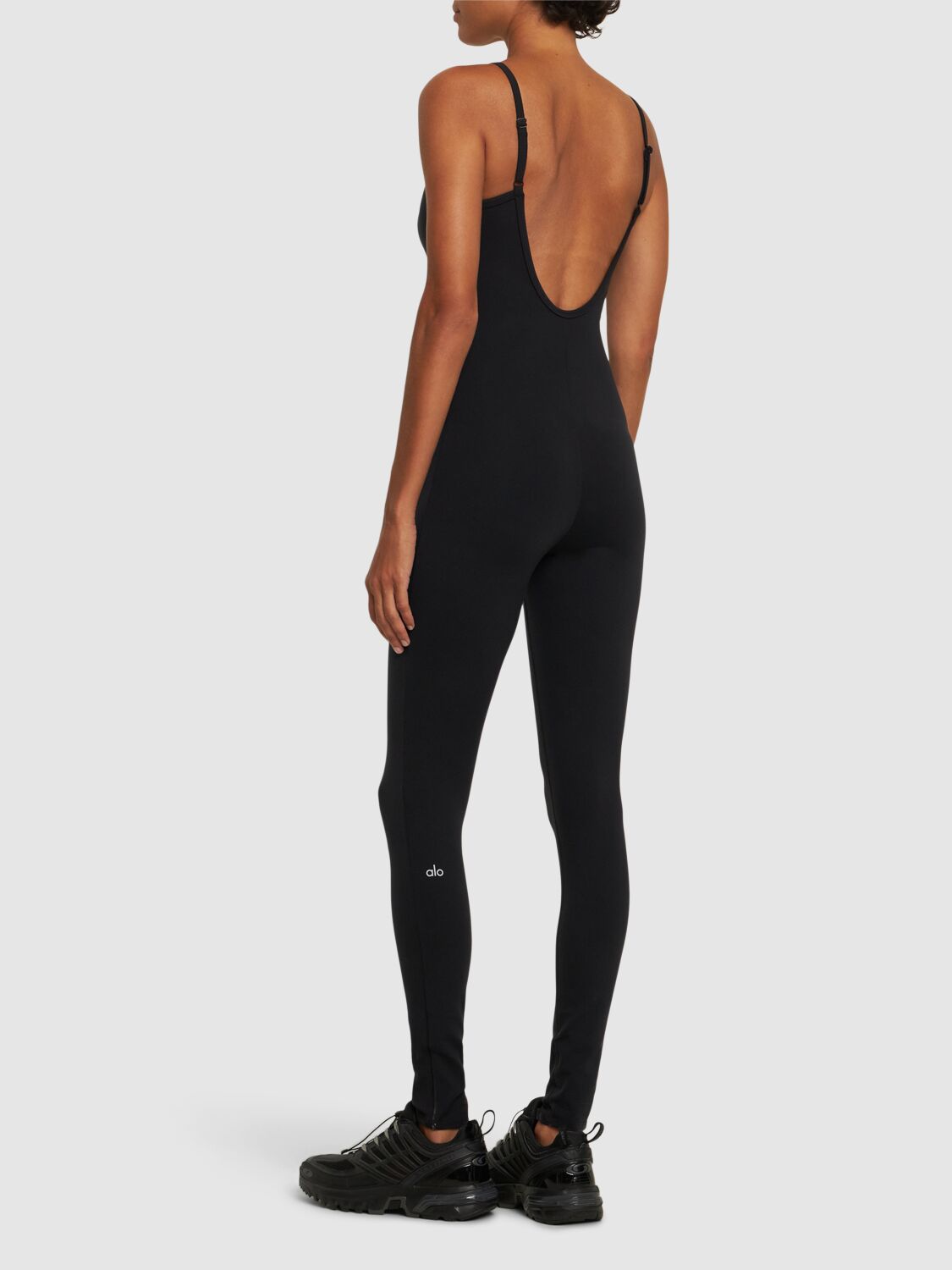 Shop Alo Yoga Airbrush One And Done  Jumpsuit In Black