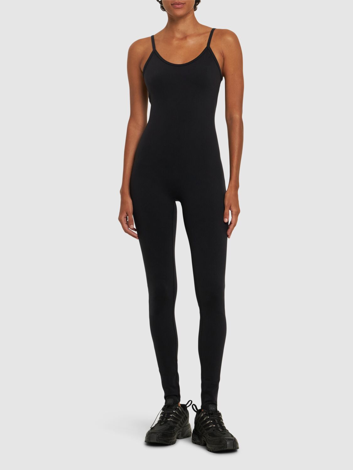 Shop Alo Yoga Airbrush One And Done  Jumpsuit In Black