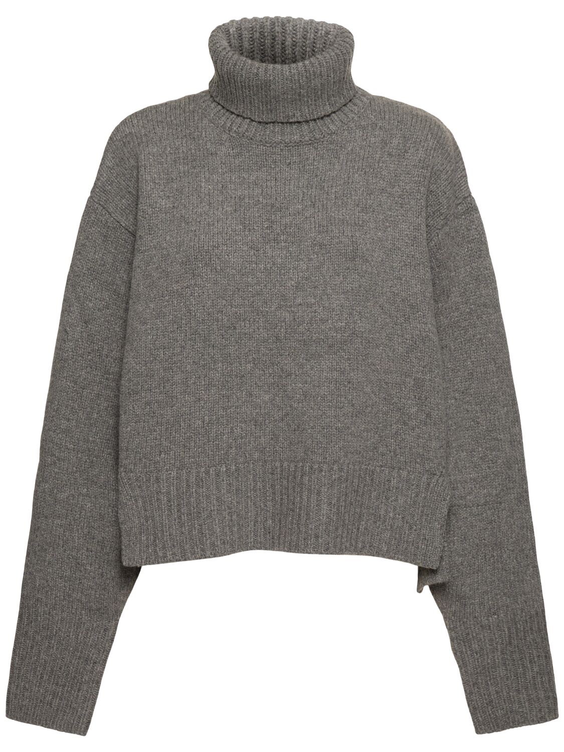 Axel Arigato Remain Cropped Wool Jumper In Heather Grey