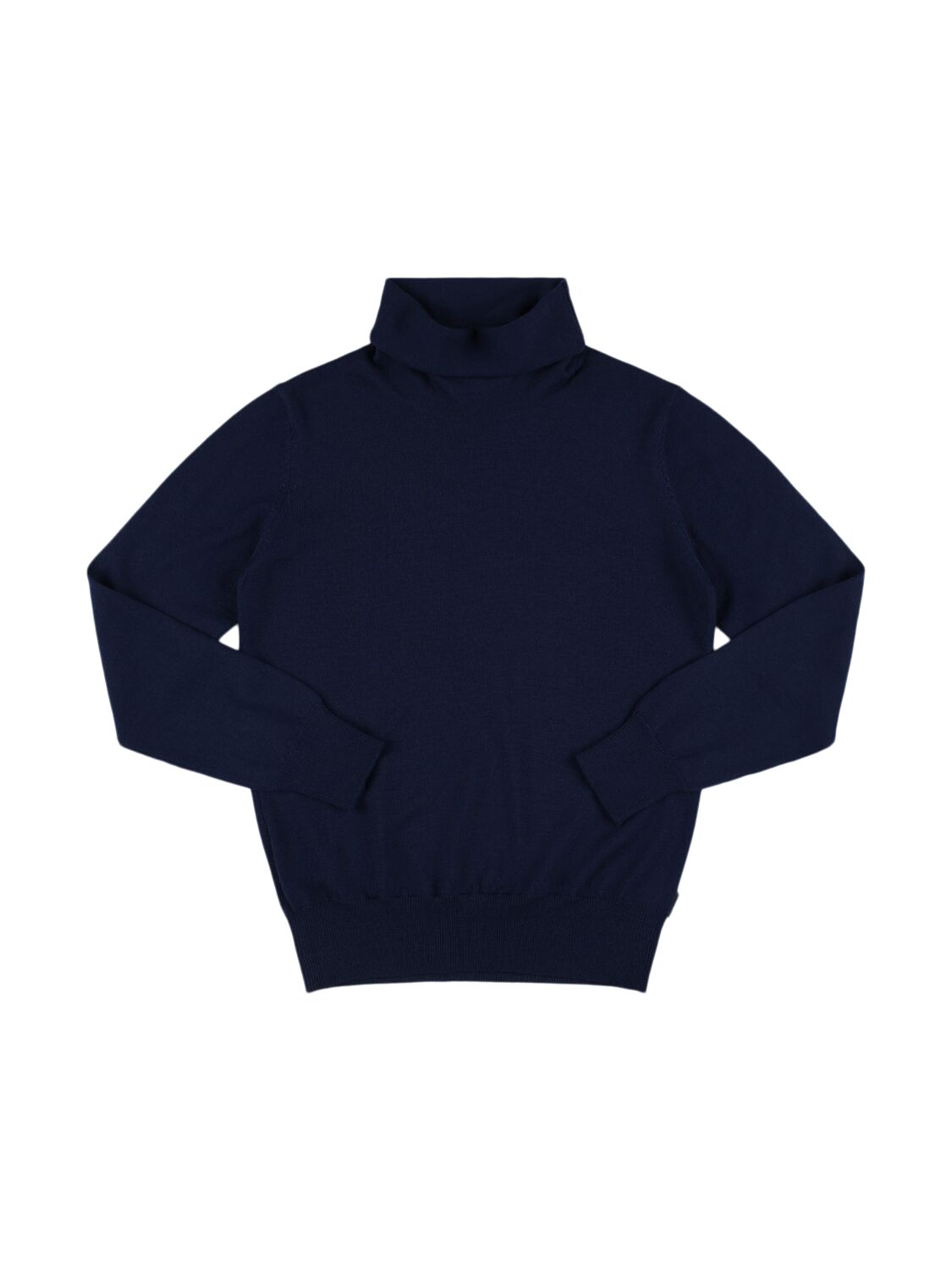 Aspesi Turtleneck Wool Sweater In Blue