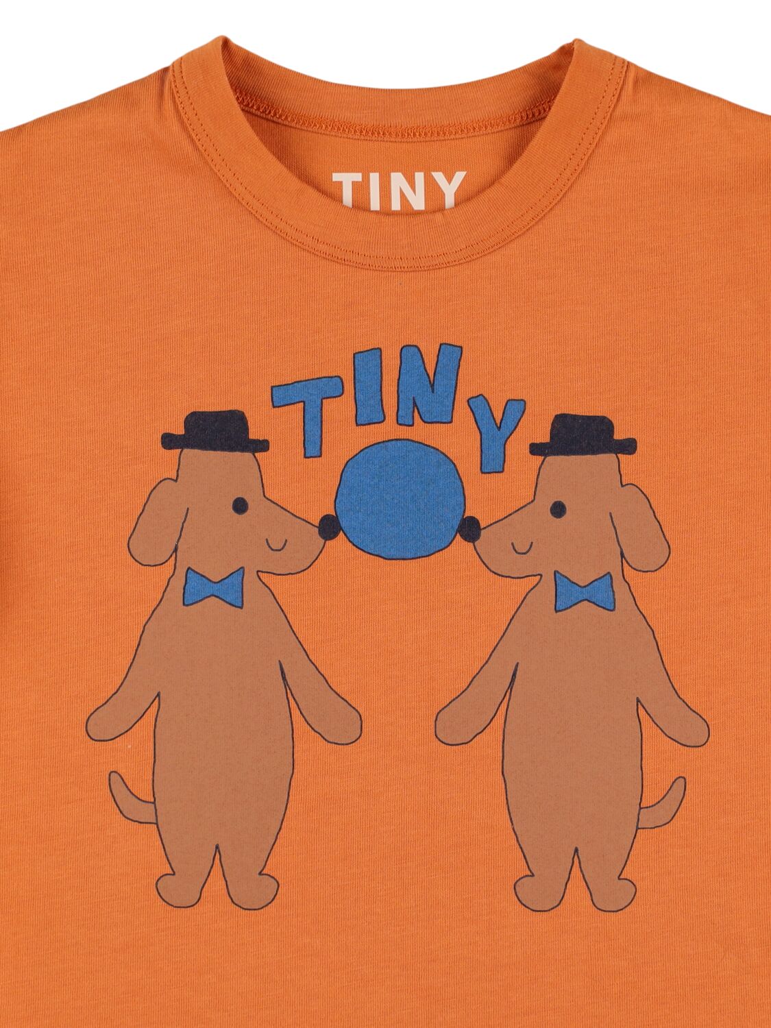 Shop Tiny Cottons Printed Organic Cotton T-shirt In Orange