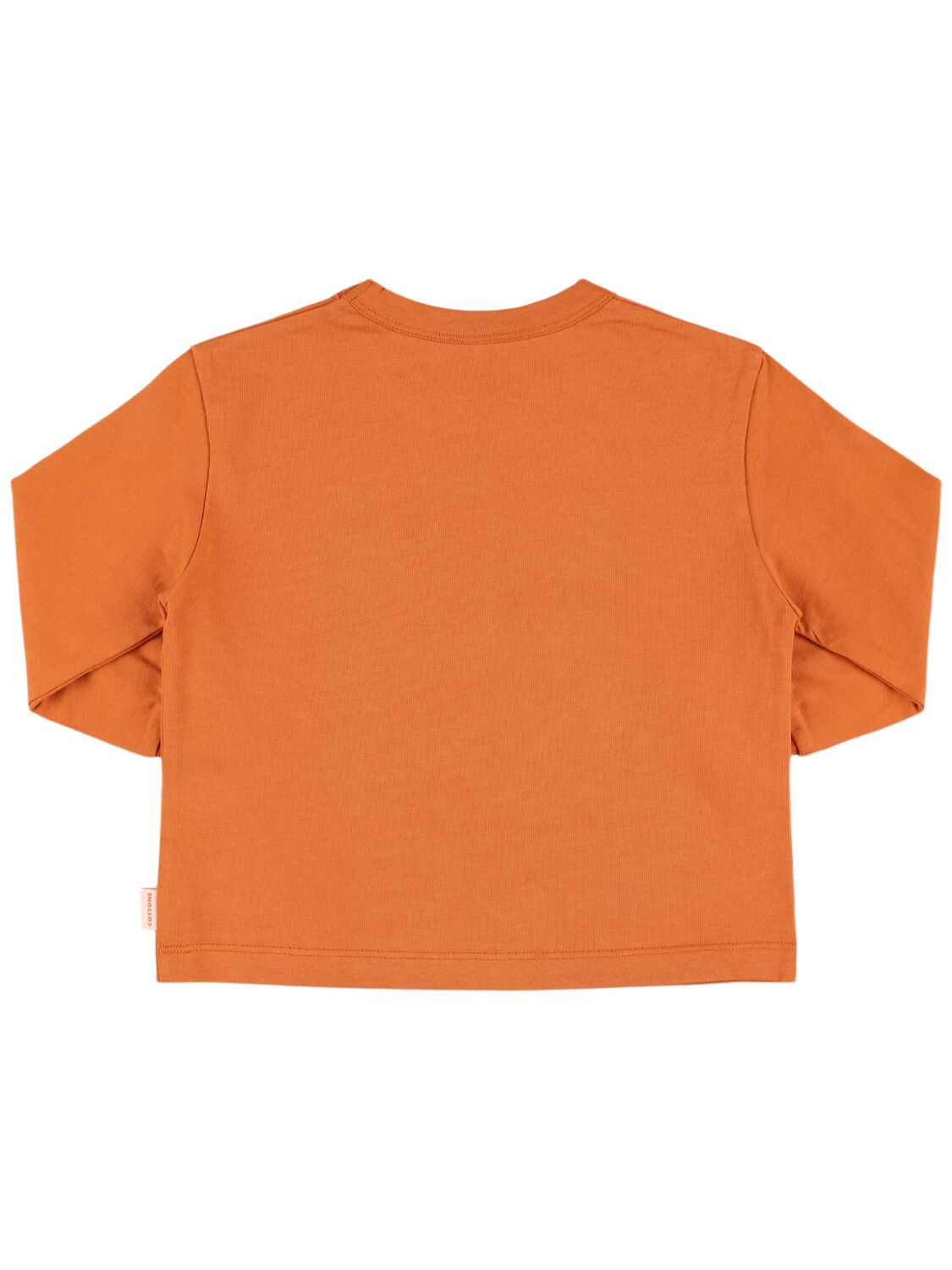 Shop Tiny Cottons Printed Organic Cotton T-shirt In Orange