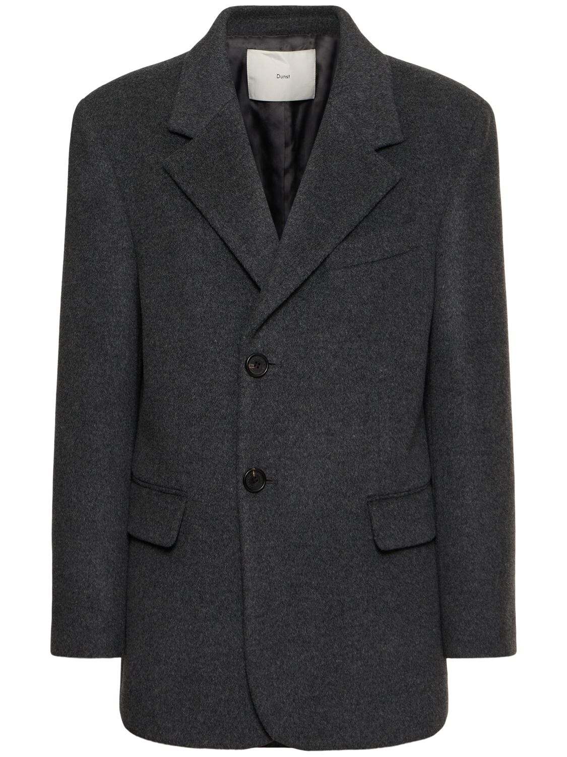 Dunst Unisex Heavy Wool Blazer In Charcoal