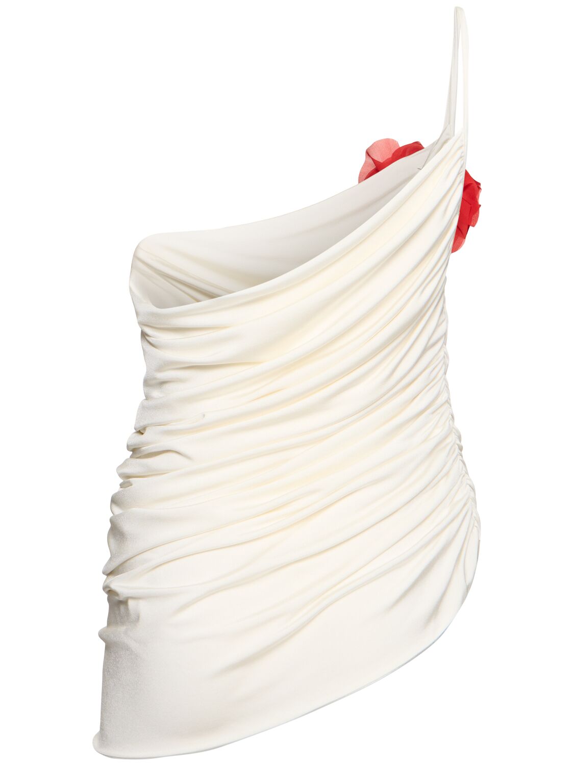 Magda Butrym Single-shoulder Pendant Knitted Vest In White