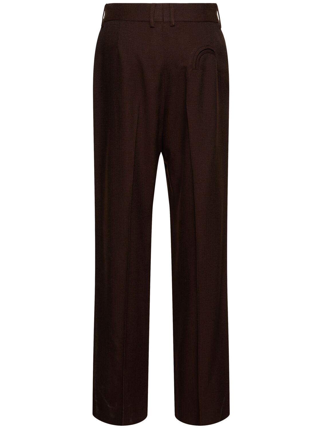 Shop Blazé Milano Ariosa Fox Viscose Straight Pants In Brown