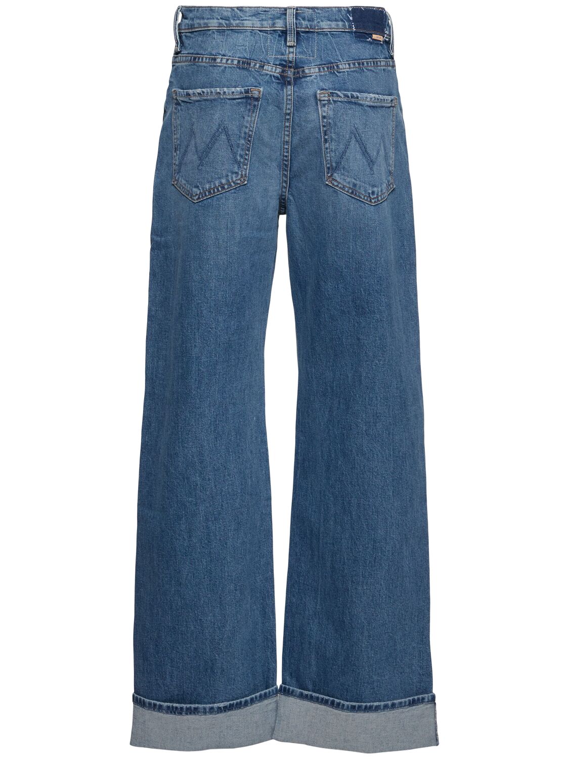 Shop Mother The Dodger Skimp Cuff Straight Jeans In Blue