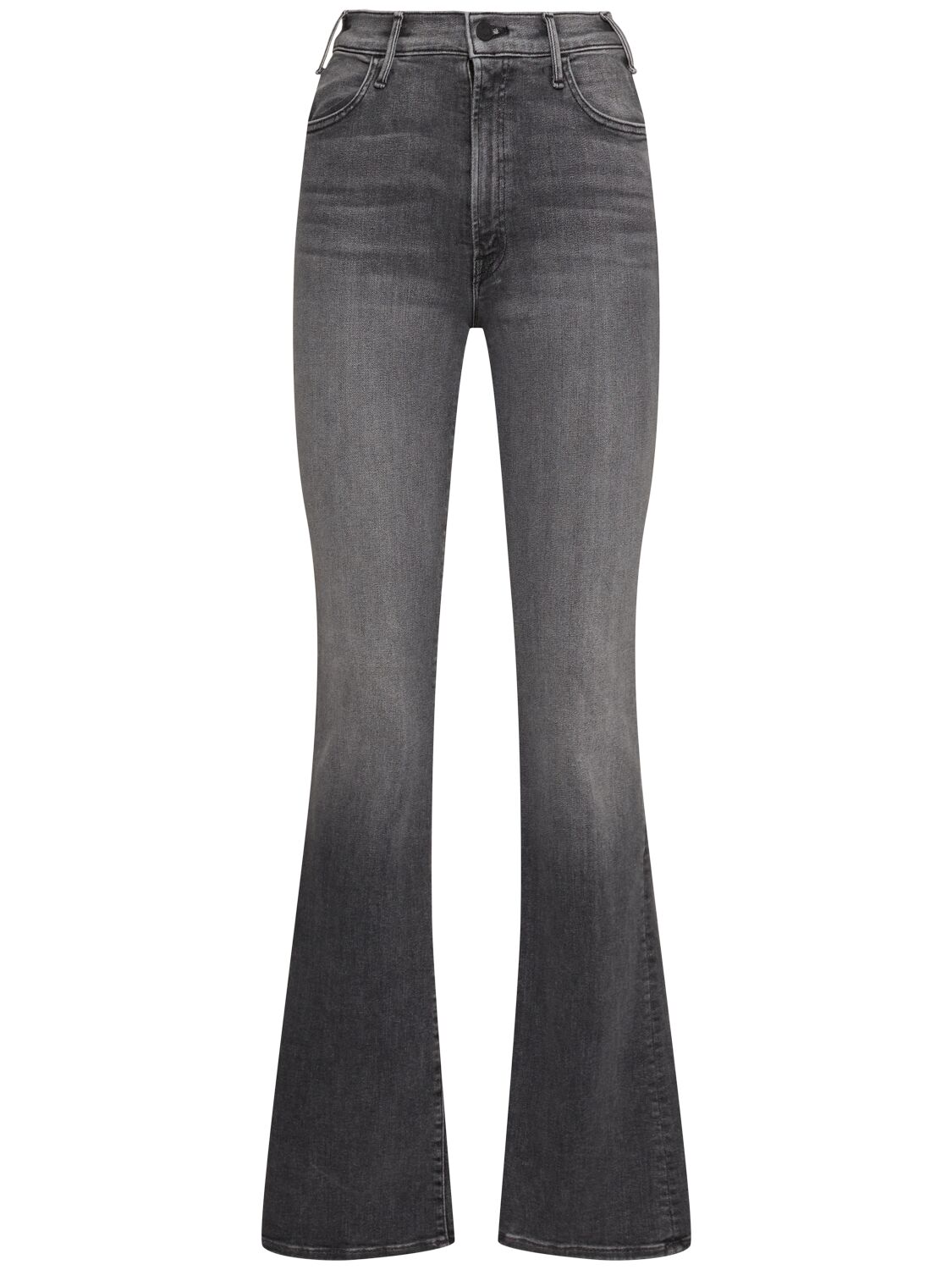 Mother The Hustler Heel High Rise Bootcut Jeans In Grey