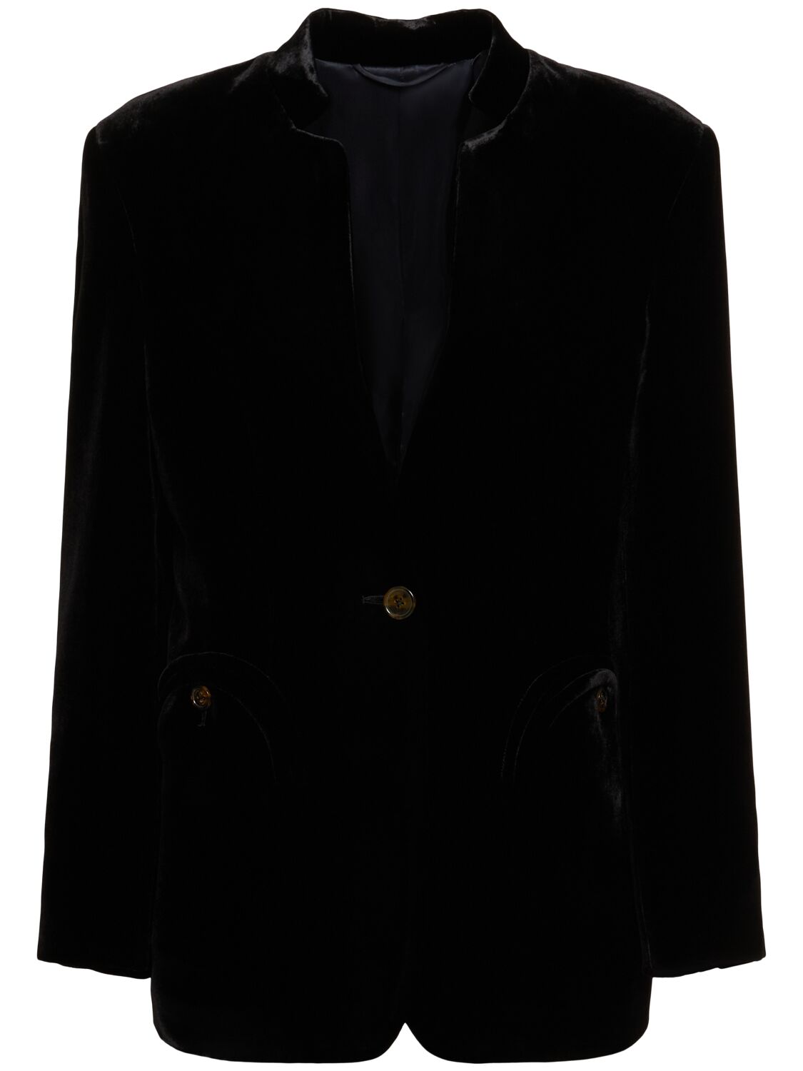 Blazé Milano Afterglow Anywhere Velvet Blazer In Black