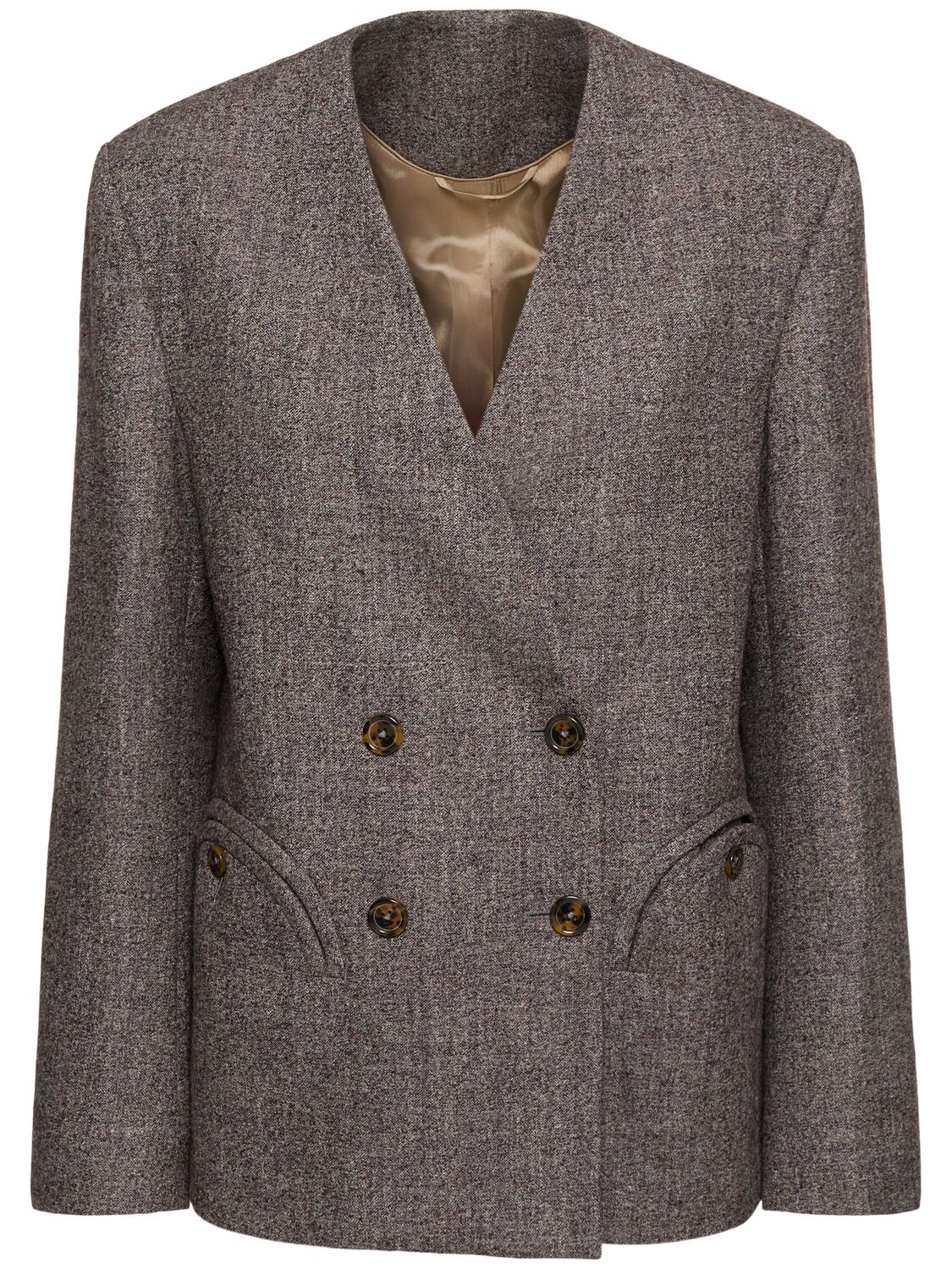 Blazé Milano Alpha Anytime Alpaca Blend Blazer In Brown